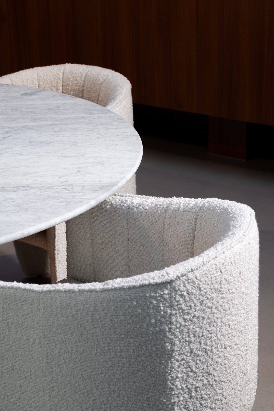 Milano Dining Chair - Ivory Boucle - Set of 6 - Floor Stock