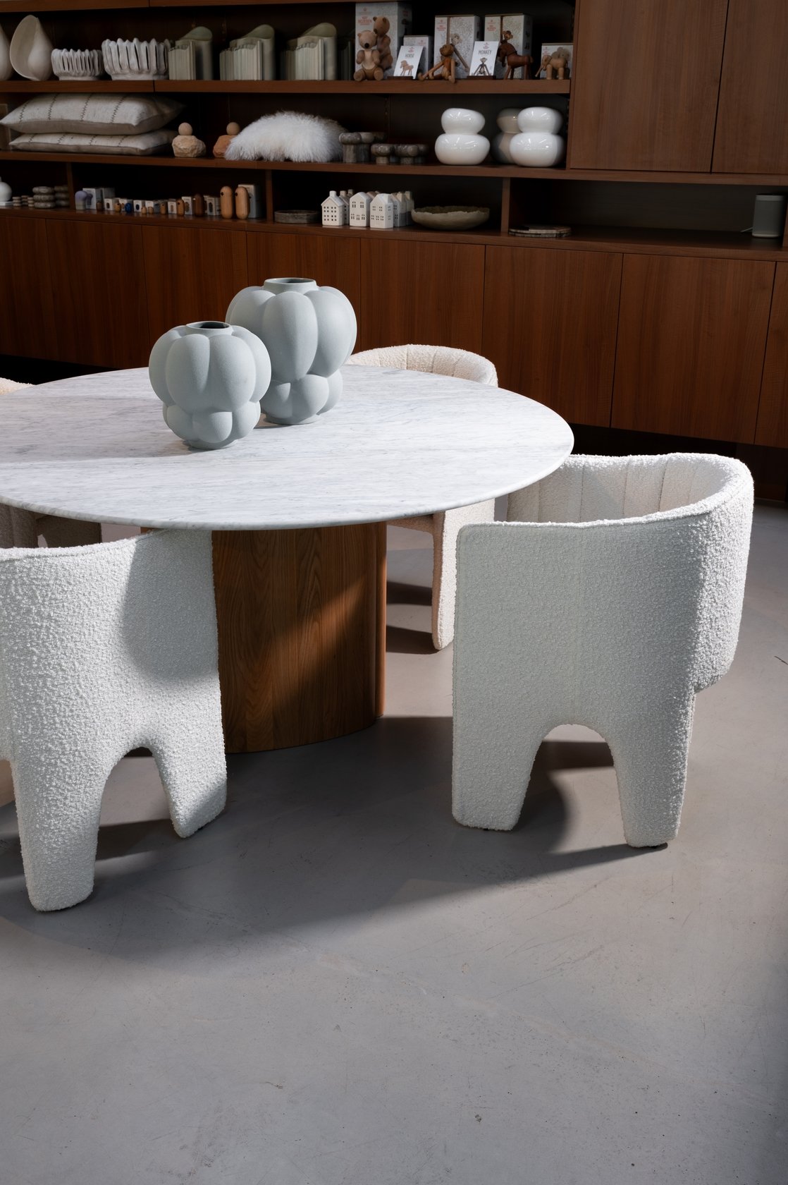 Milano Dining Chair - Ivory Boucle - Set of 6 - Floor Stock