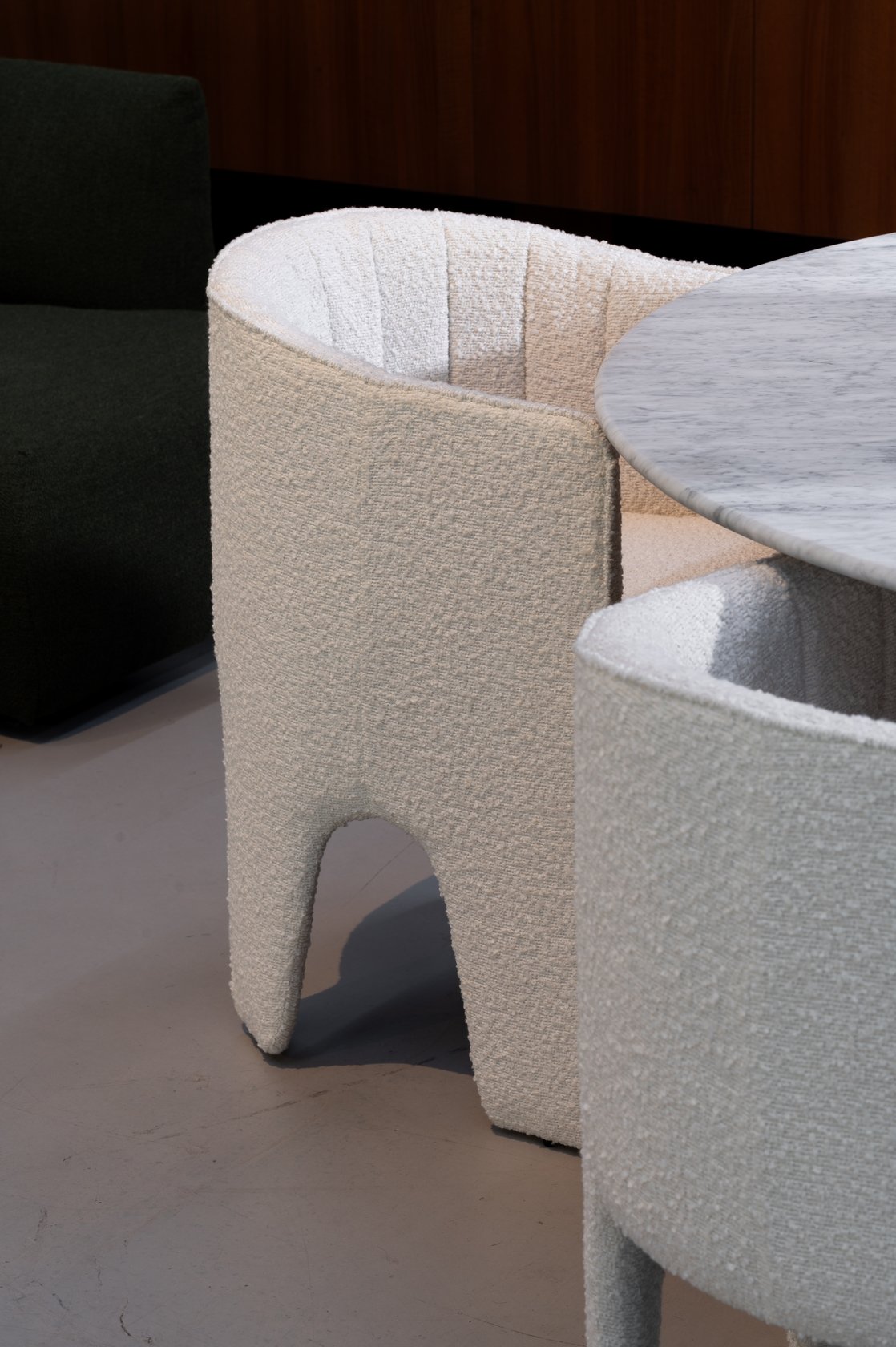 Milano Dining Chair - Ivory Boucle - Set of 6 - Floor Stock