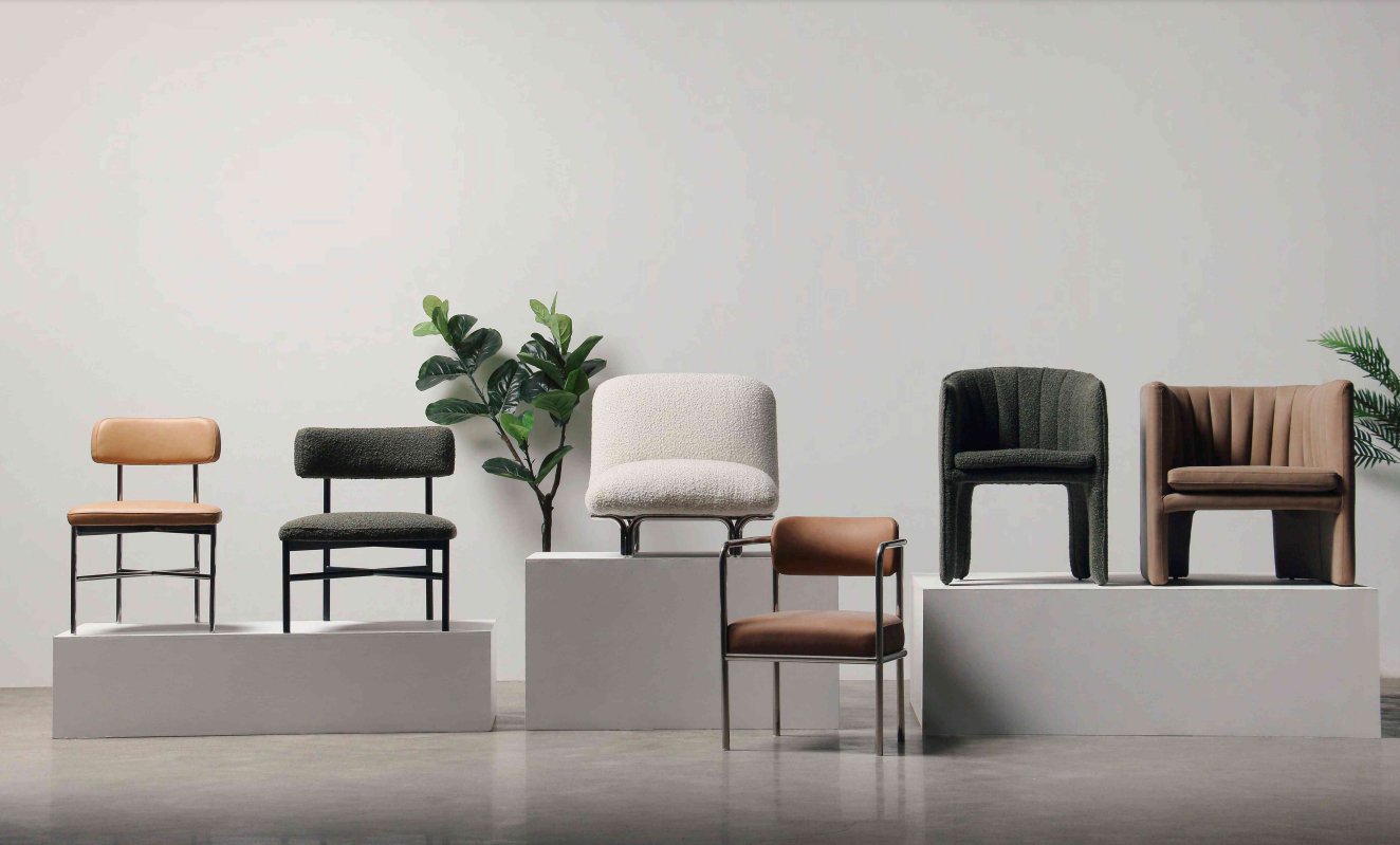 Milano Dining Chair - Ivory Boucle - Set of 6 - Floor Stock