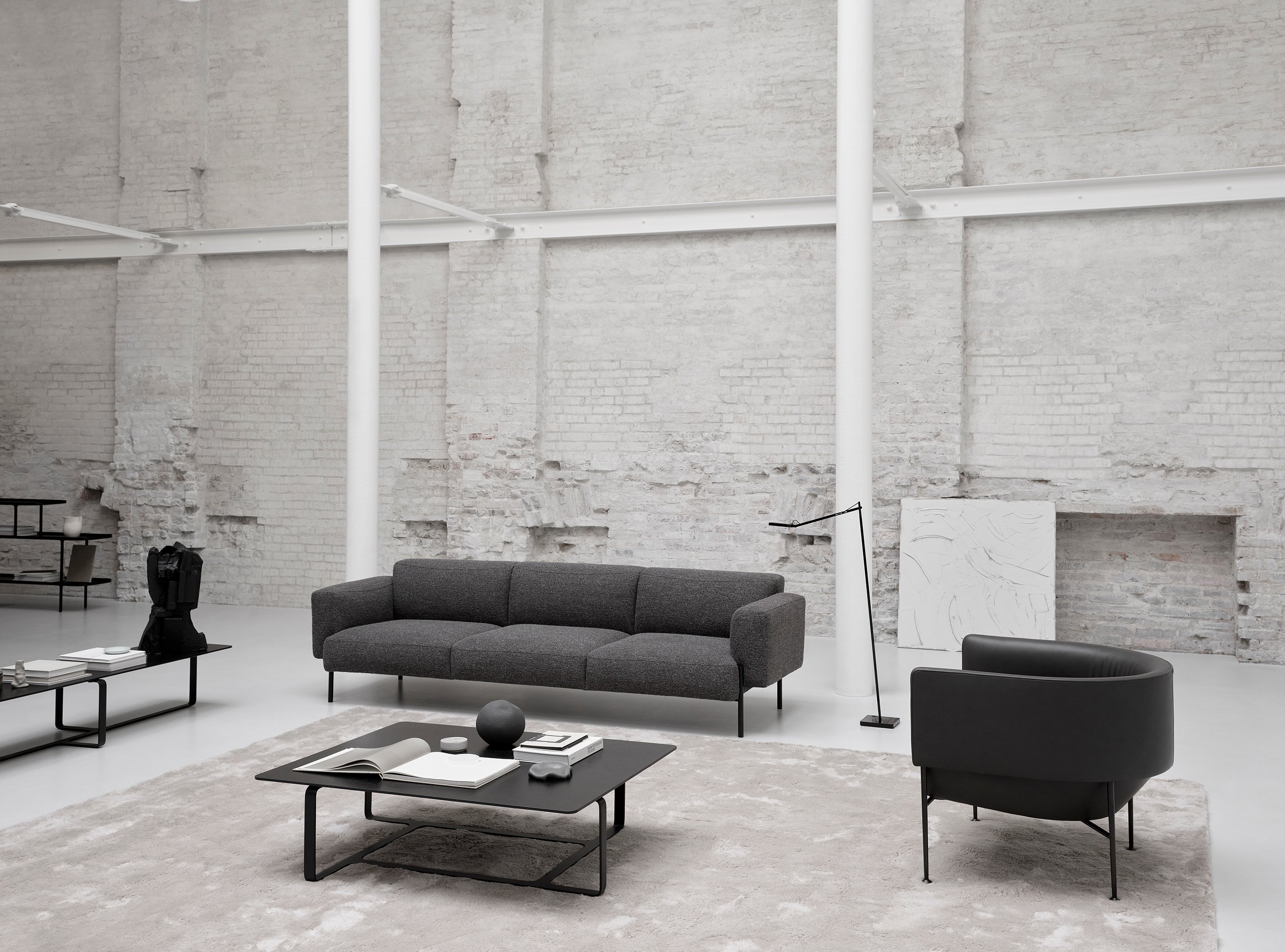 Collar Large Lounge Chair - Sable Barona Leather - Floor Stock