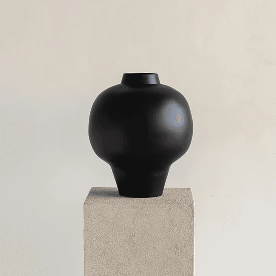 Stor Ceramic Vase - Black