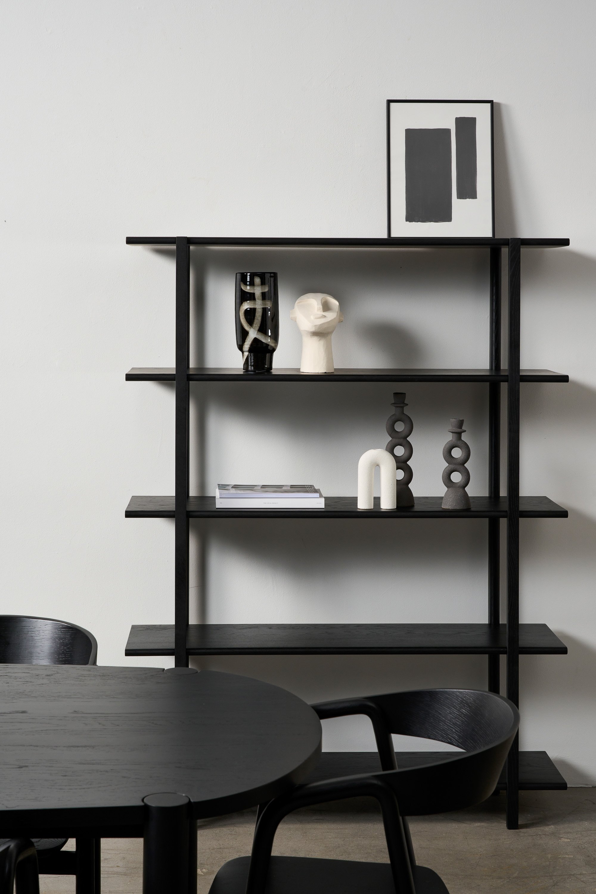 Cove Oval Dining Table - 1600mm - Black - Floor Stock