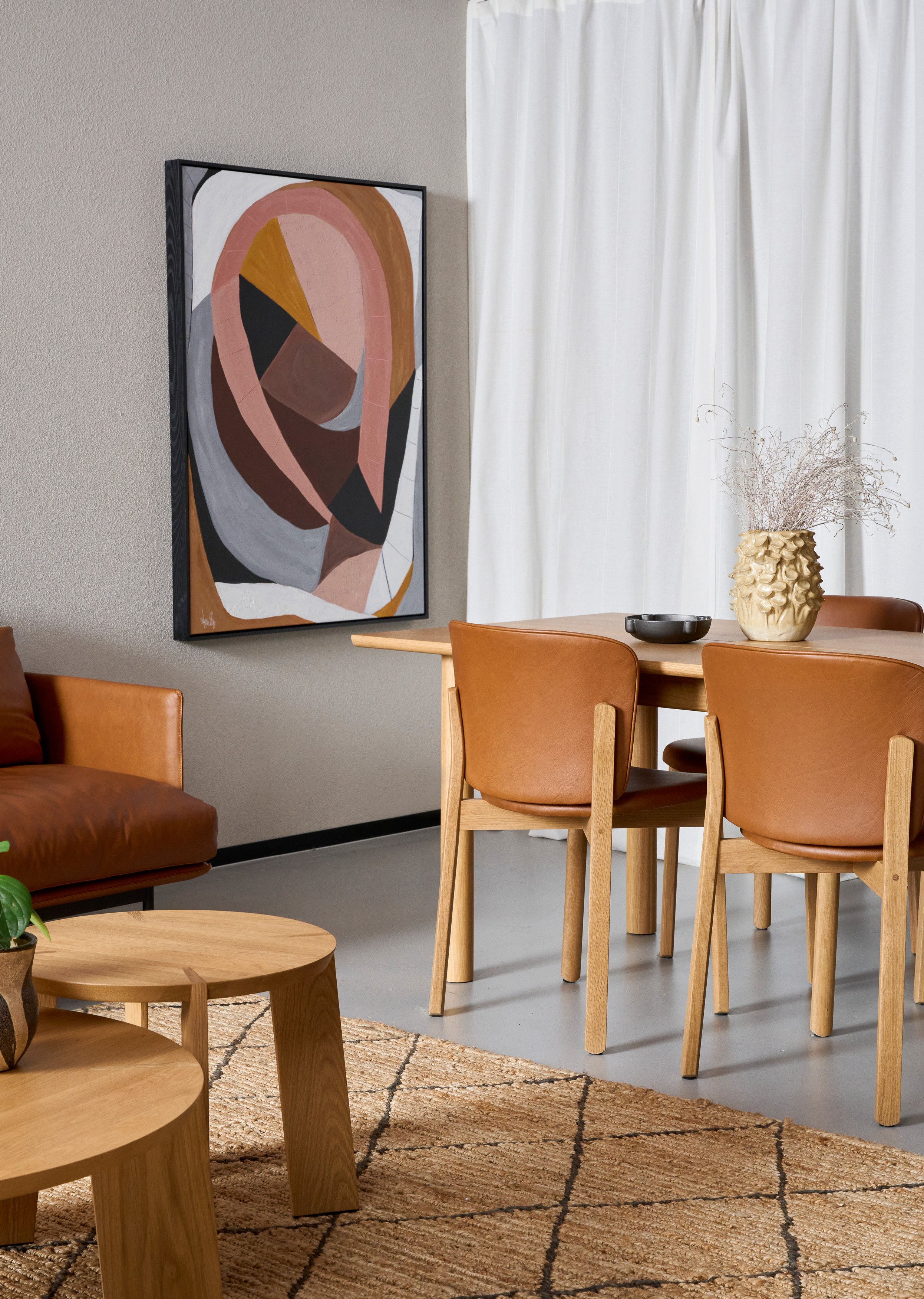 Pinta Dining Chair - Nano Suede-Olive 04 - Walnut - Set of 6 - Floor Stock
