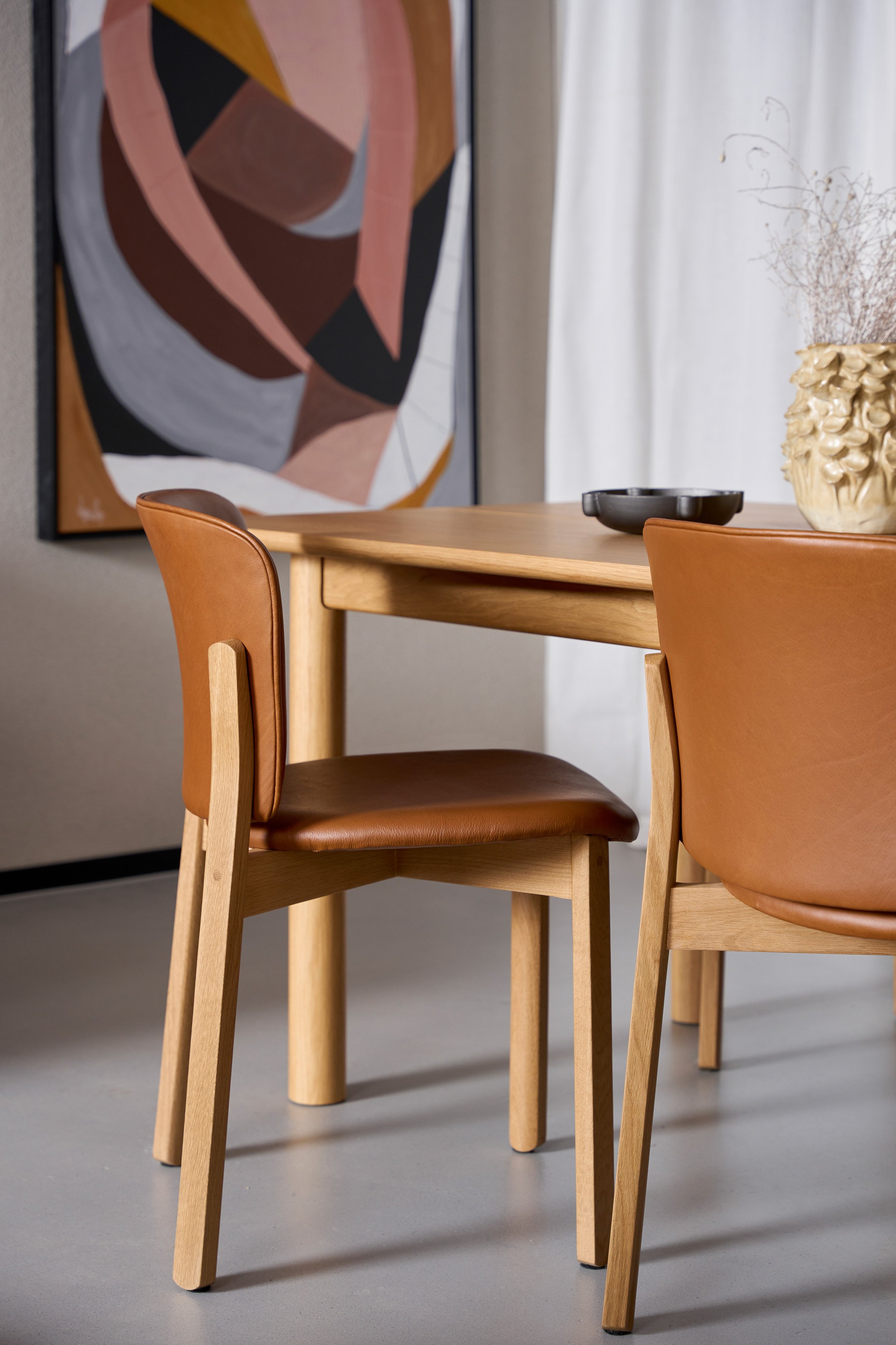 Pinta Dining Chair - Nano Suede-Olive 04 - Walnut - Set of 6 - Floor Stock