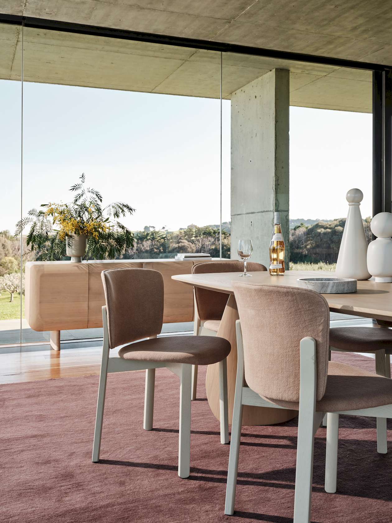 Pinta Dining Chair - Nano Suede-Olive 04 - Walnut - Set of 6 - Floor Stock