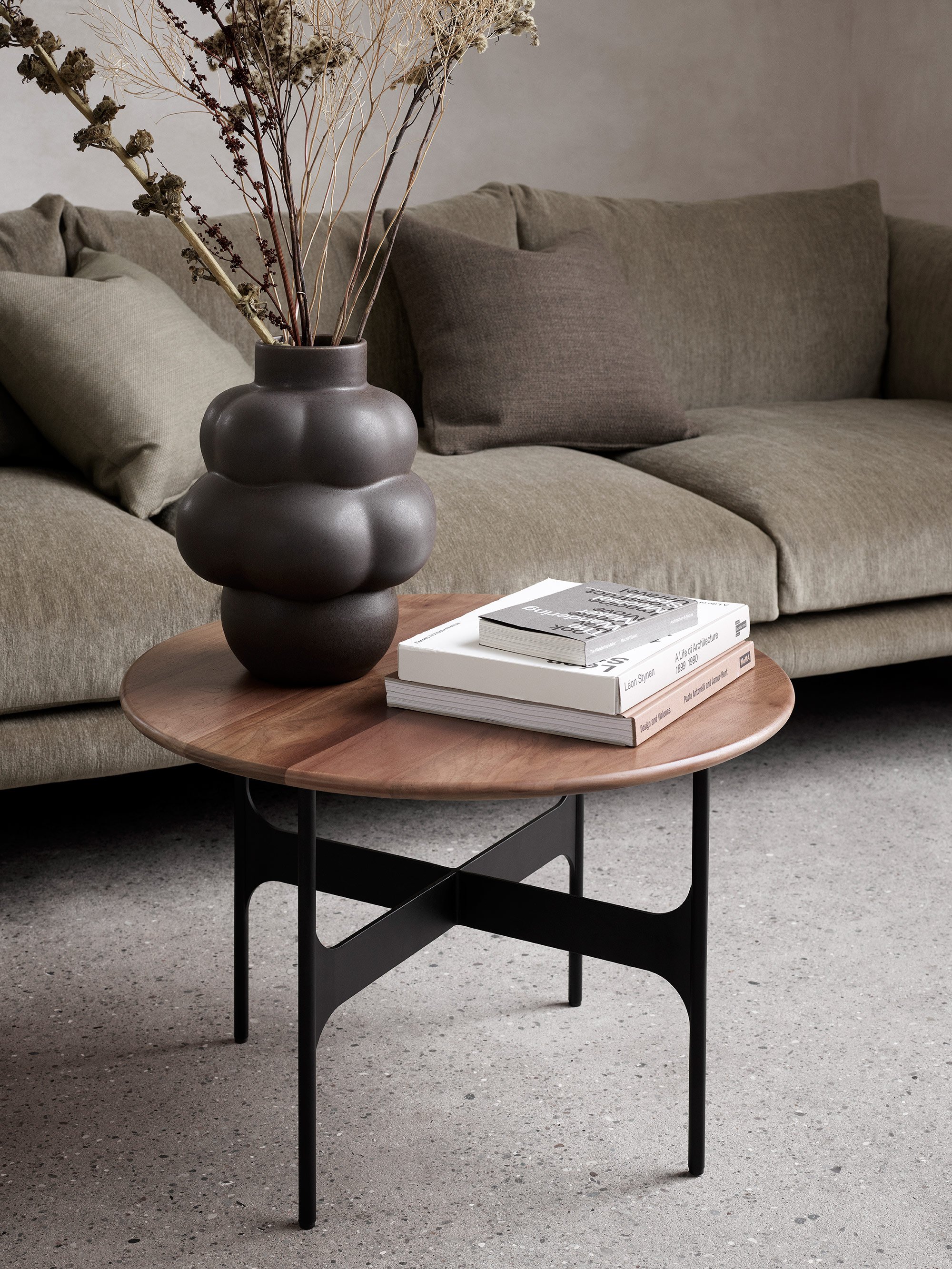 Floema Side Table - Black Marble - Medium - Floor Stock