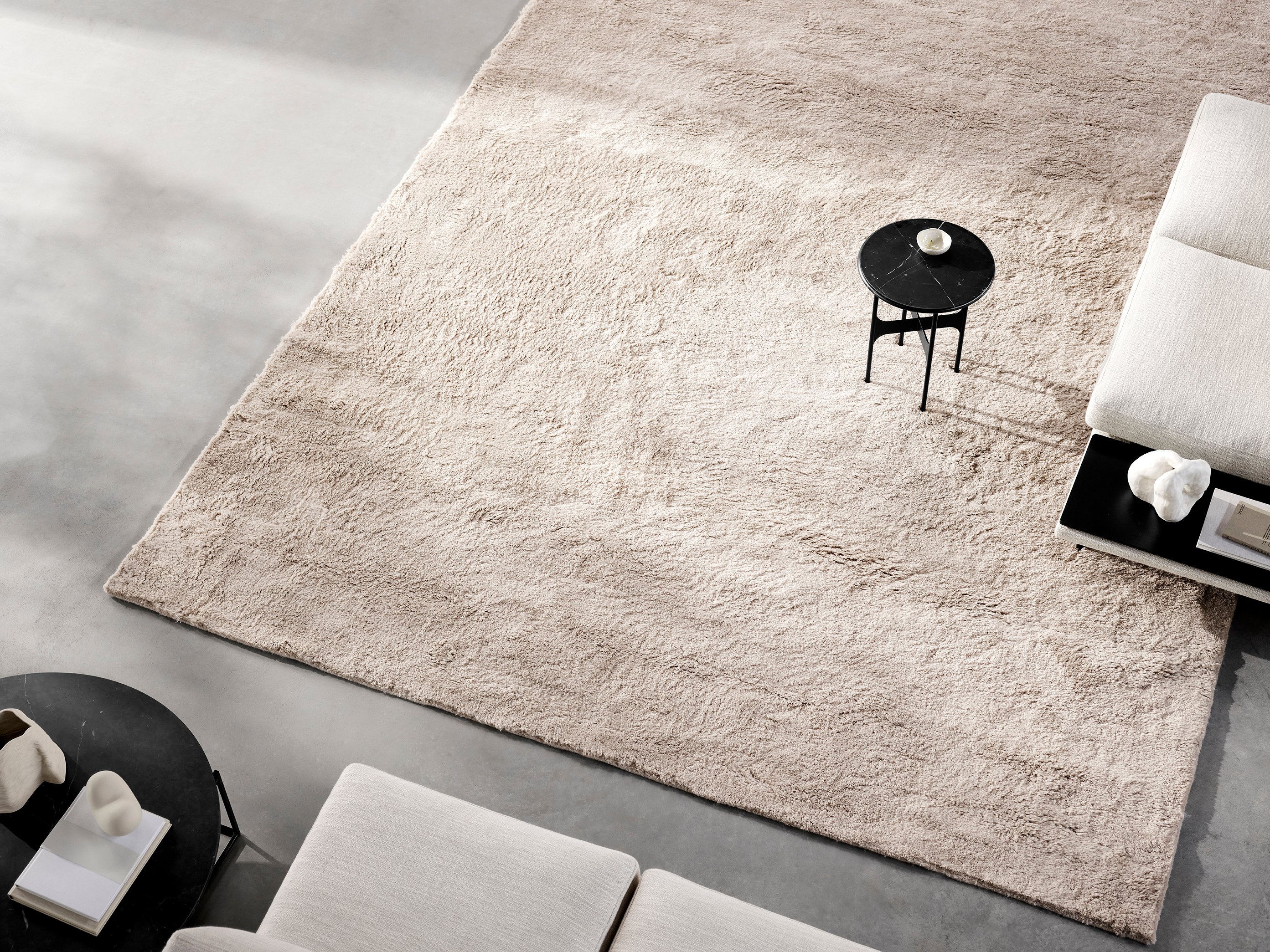 Floema Side Table - Black Marble - Medium - Floor Stock