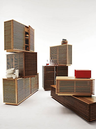 Line Credenza - 4 Doors - American Oak - Floor Stock