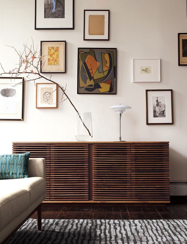 Line Credenza - 4 Doors - American Oak - Floor Stock