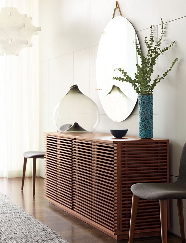 Line Credenza - 4 Doors - American Oak - Floor Stock