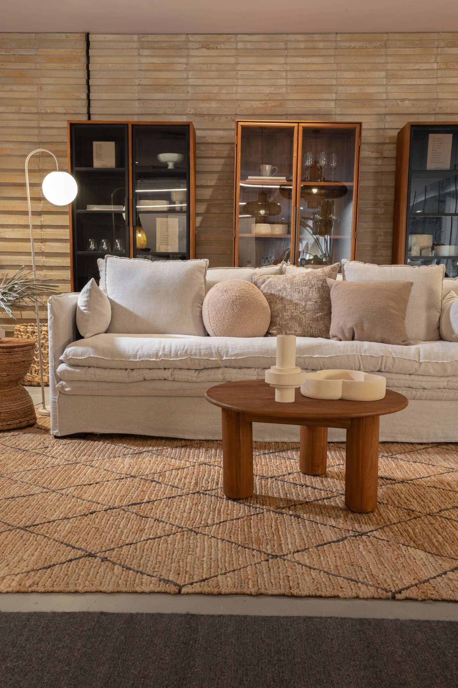 Pace 3 Seater Sofa With Arms - Neo Olive Linen - Floor Stock
