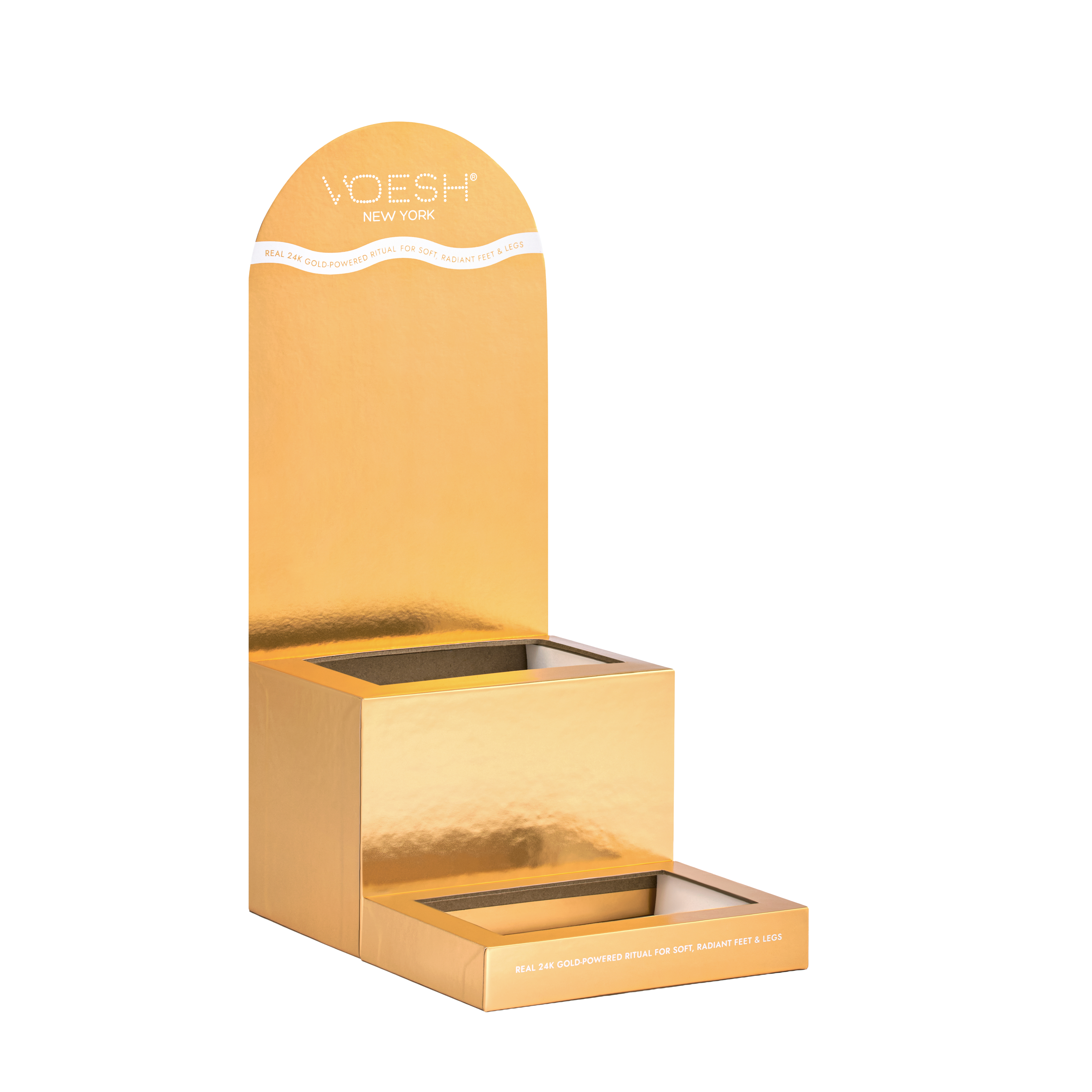Pedi in a Box Imperial 6 Step 24K Gold Display Stand