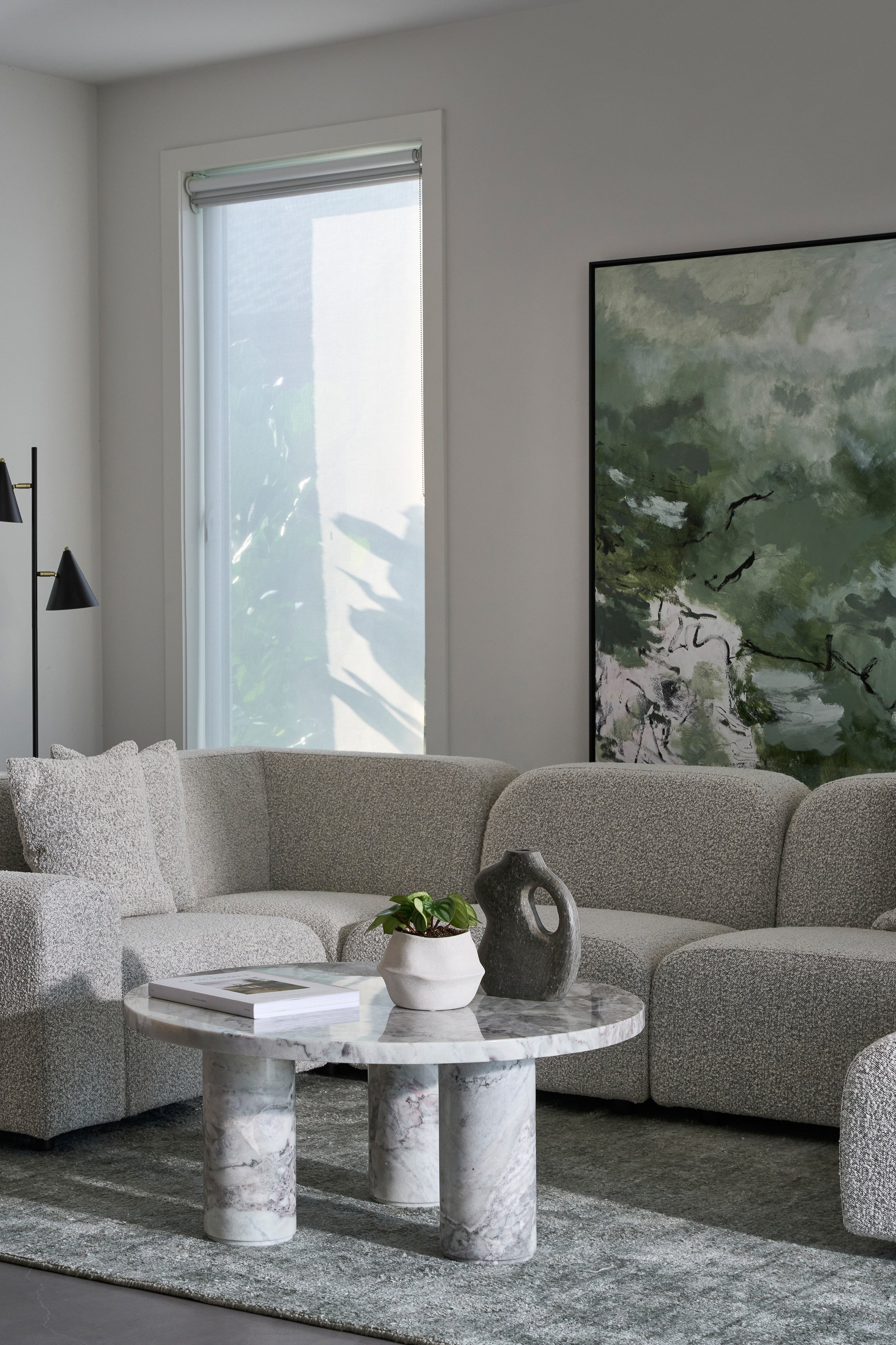 Hampton Sofa Set - Yarra Oreo Boucle - Floor Stock