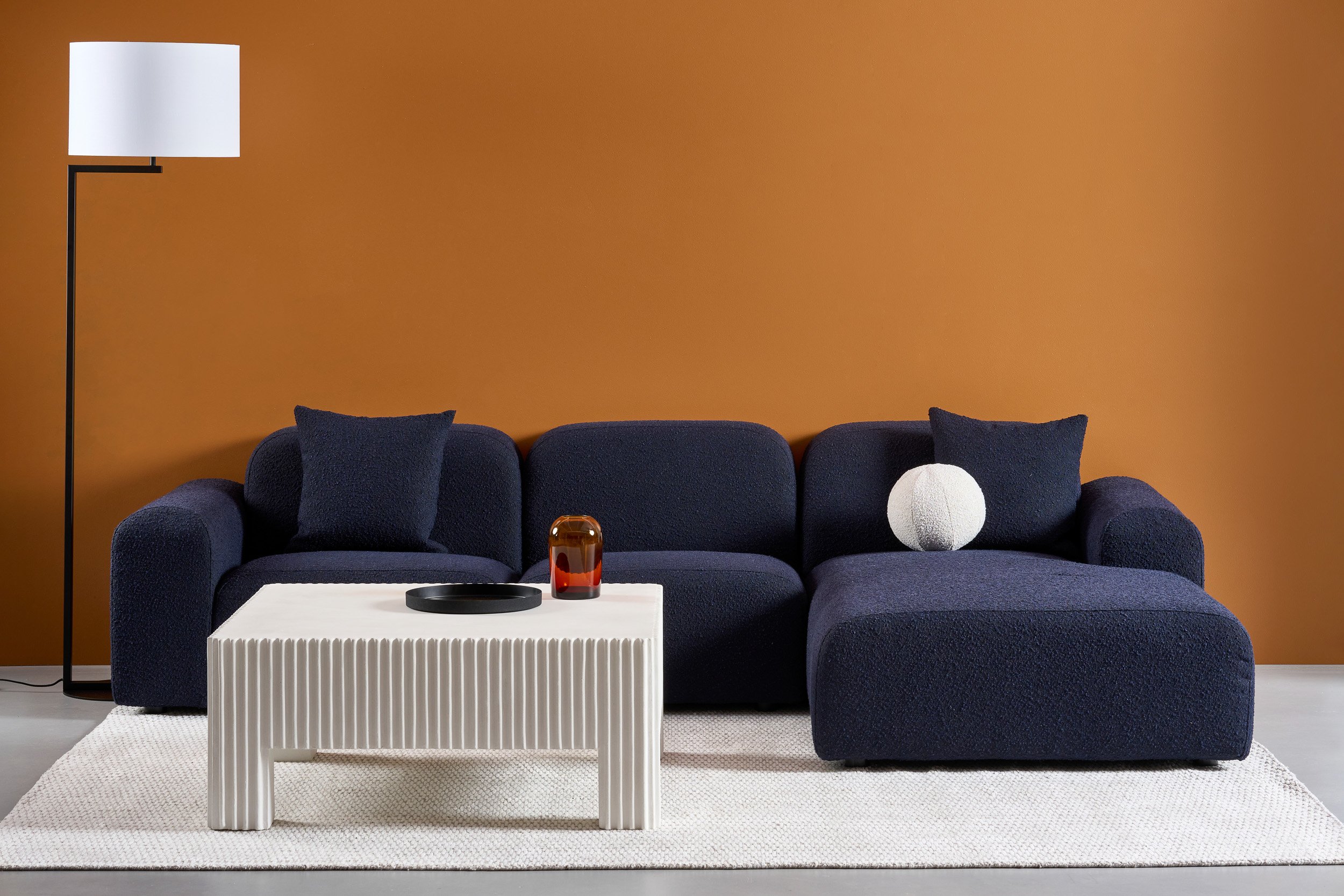 Hampton Sofa Set - Yarra Oreo Boucle - Floor Stock