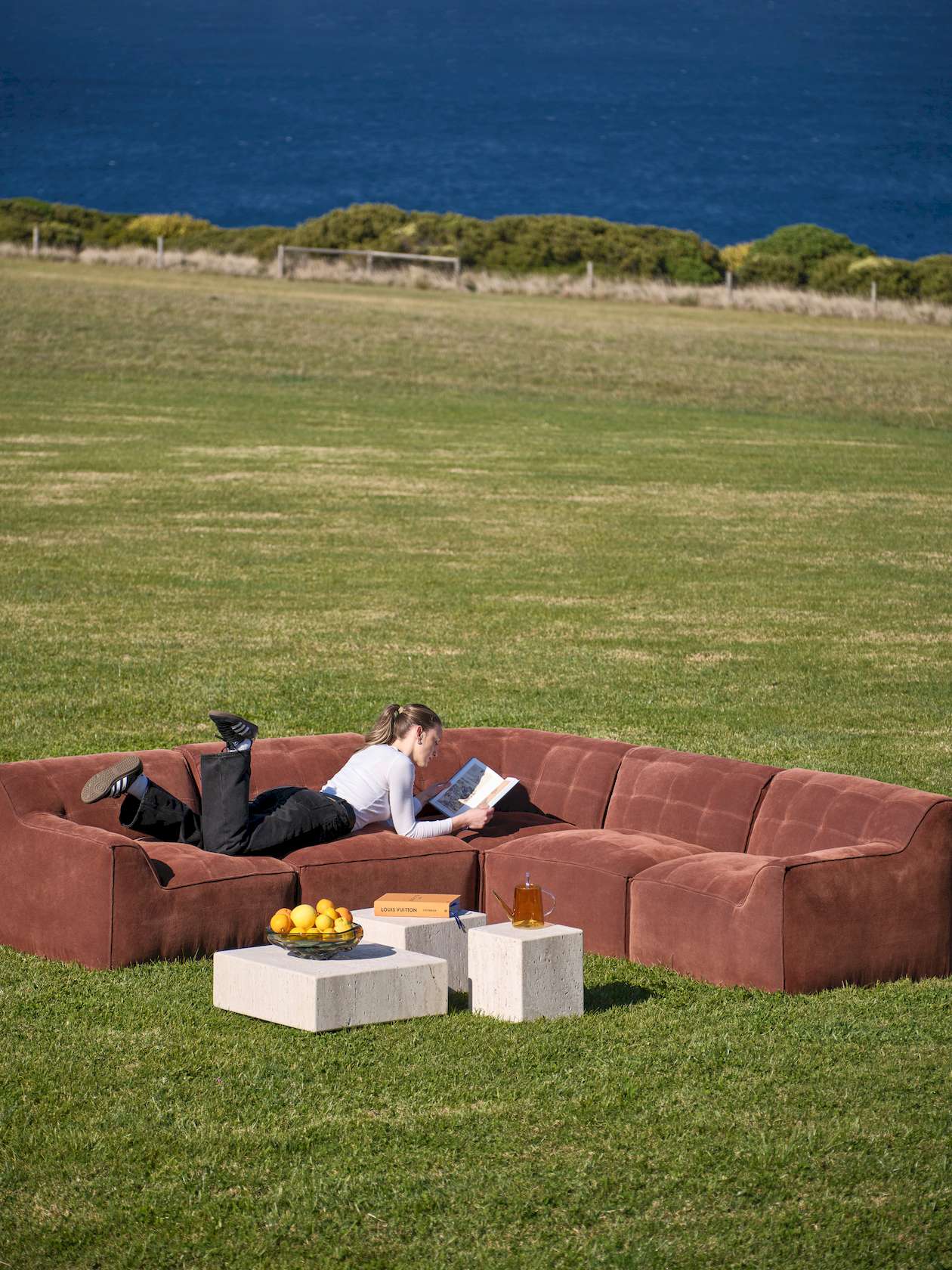 Muse Sofa Set - Russet-Sahara 0015 - Floor Stock