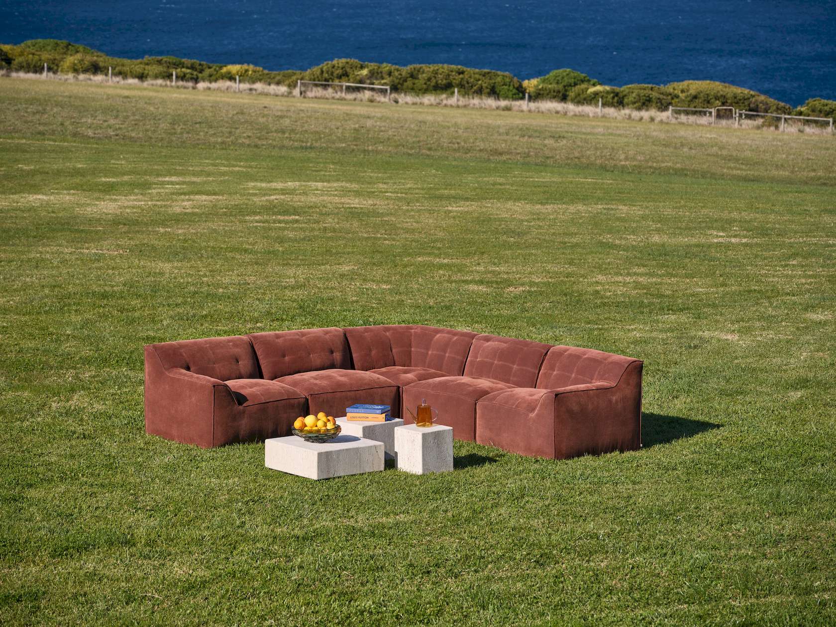 Muse Sofa Set - Russet-Sahara 0015 - Floor Stock