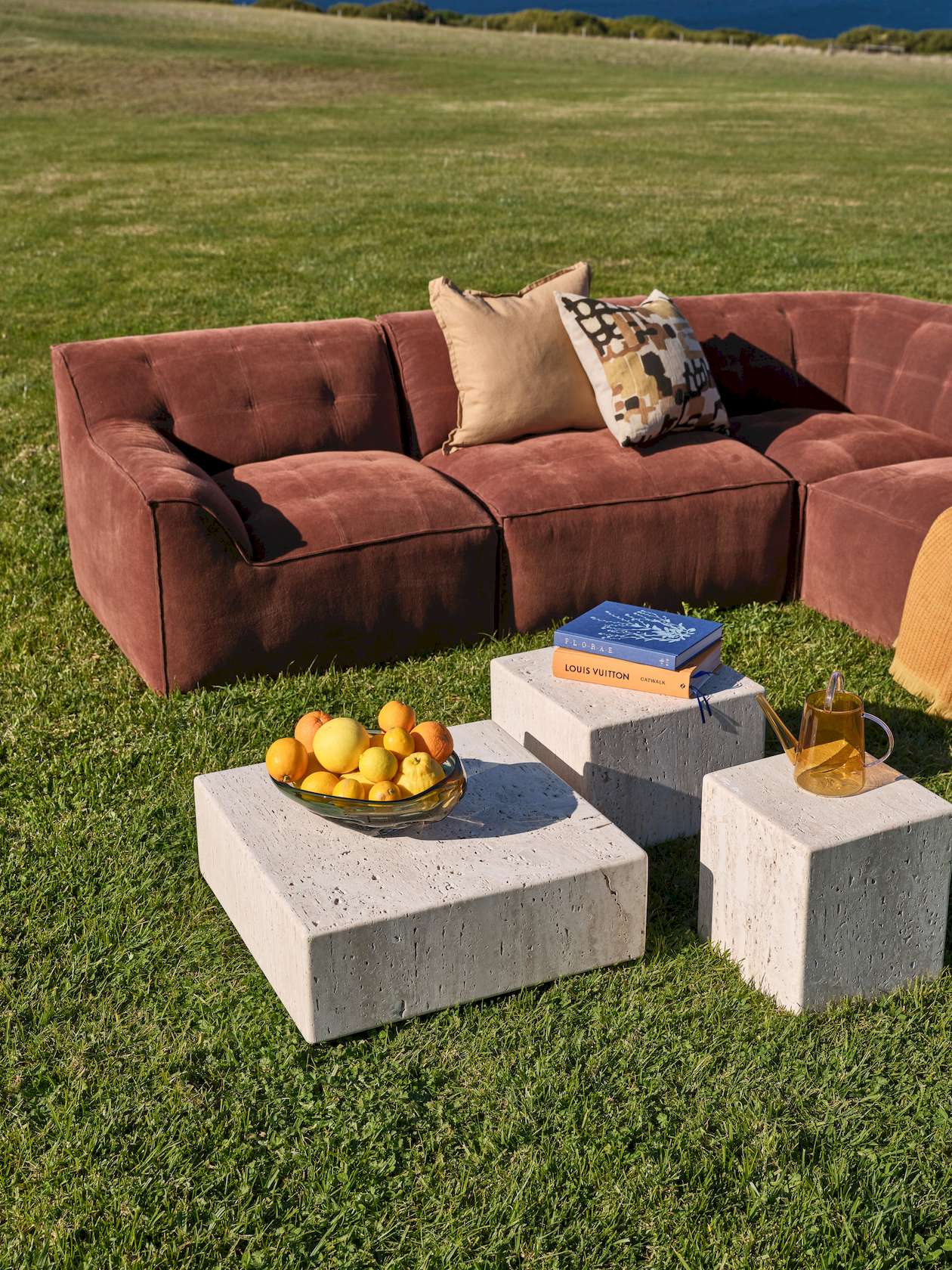 Muse Sofa Set - Russet-Sahara 0015 - Floor Stock