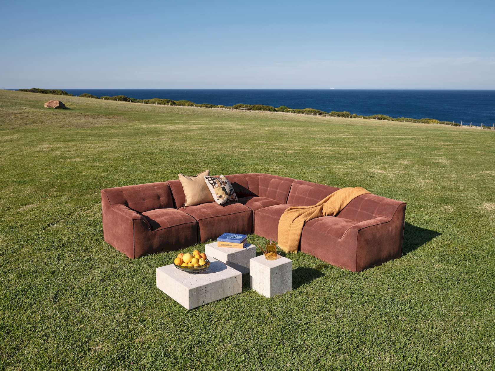 Muse Sofa Set - Russet-Sahara 0015 - Floor Stock
