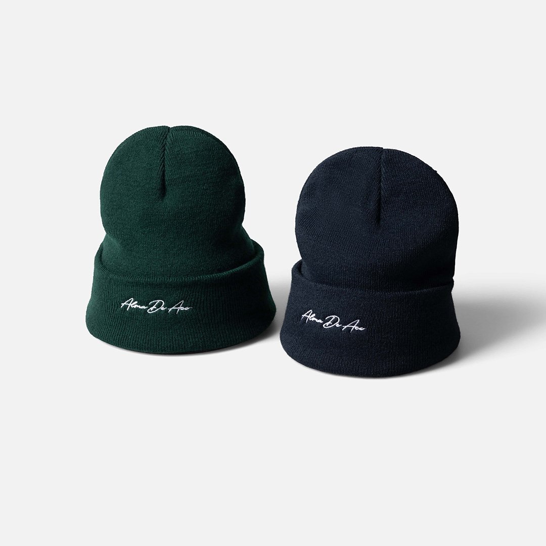 Green Script Beanie