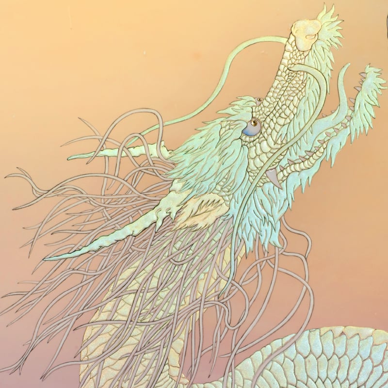 陶彩画_龍作品_虹龍~宝珠を得たり~_詳細