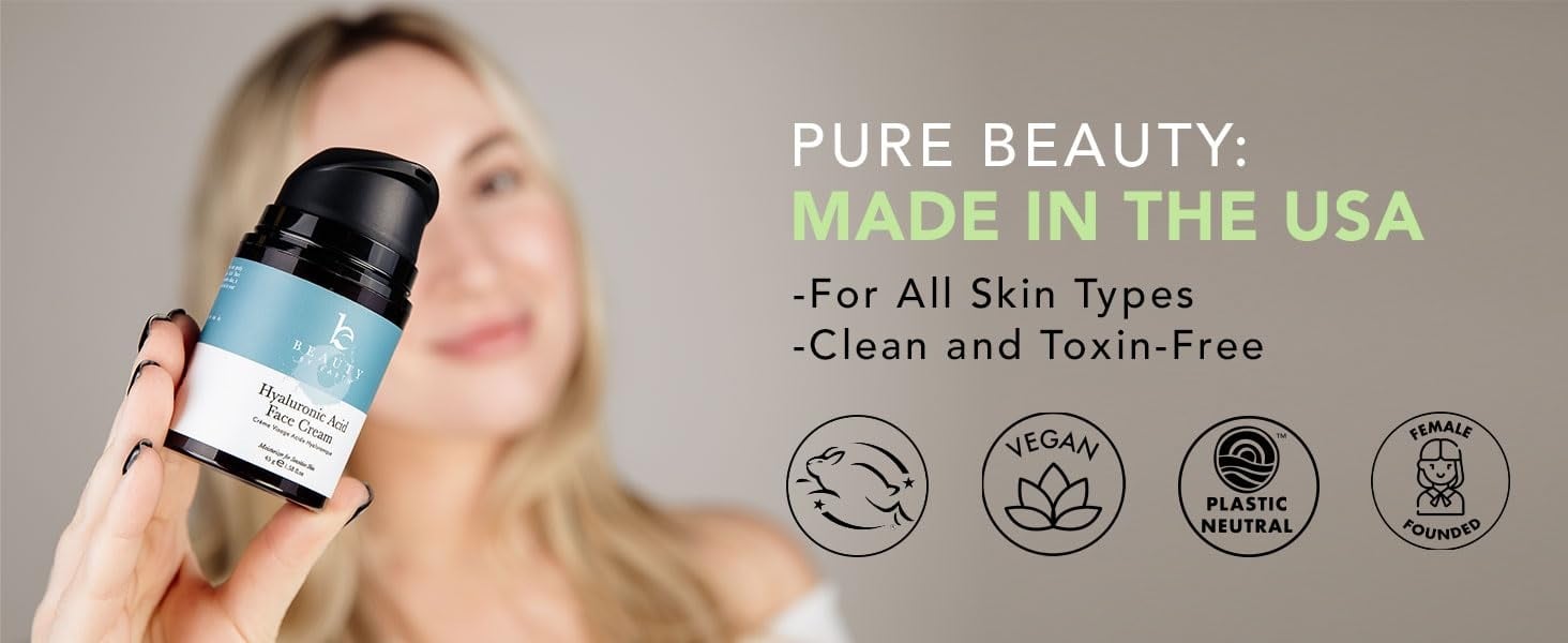 PURE BEAUTY
MADE IN THE USA
-For All Skin Types
-Clean and Toxin-Free
VEGAN
PLASTIC NEUTRAL
FEMALE FOUNDED