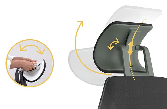 Steelcase Gesture scaun de birou tetiera ajustabila
