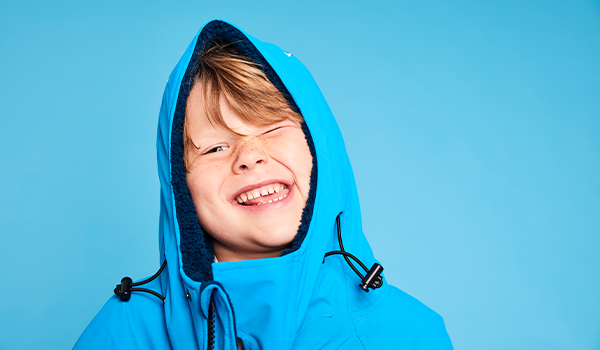 Red Original Kids Waterproof Dry Pro Robe - Marine