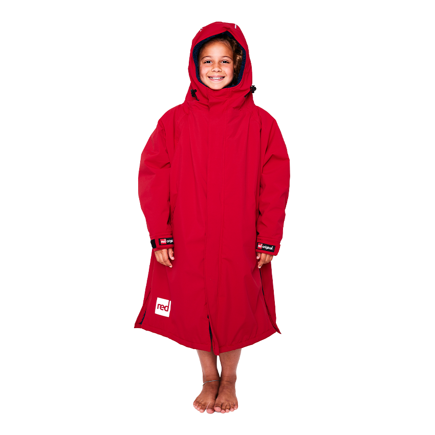 Red Original Waterproof Kids Dry Pro Robe - Red