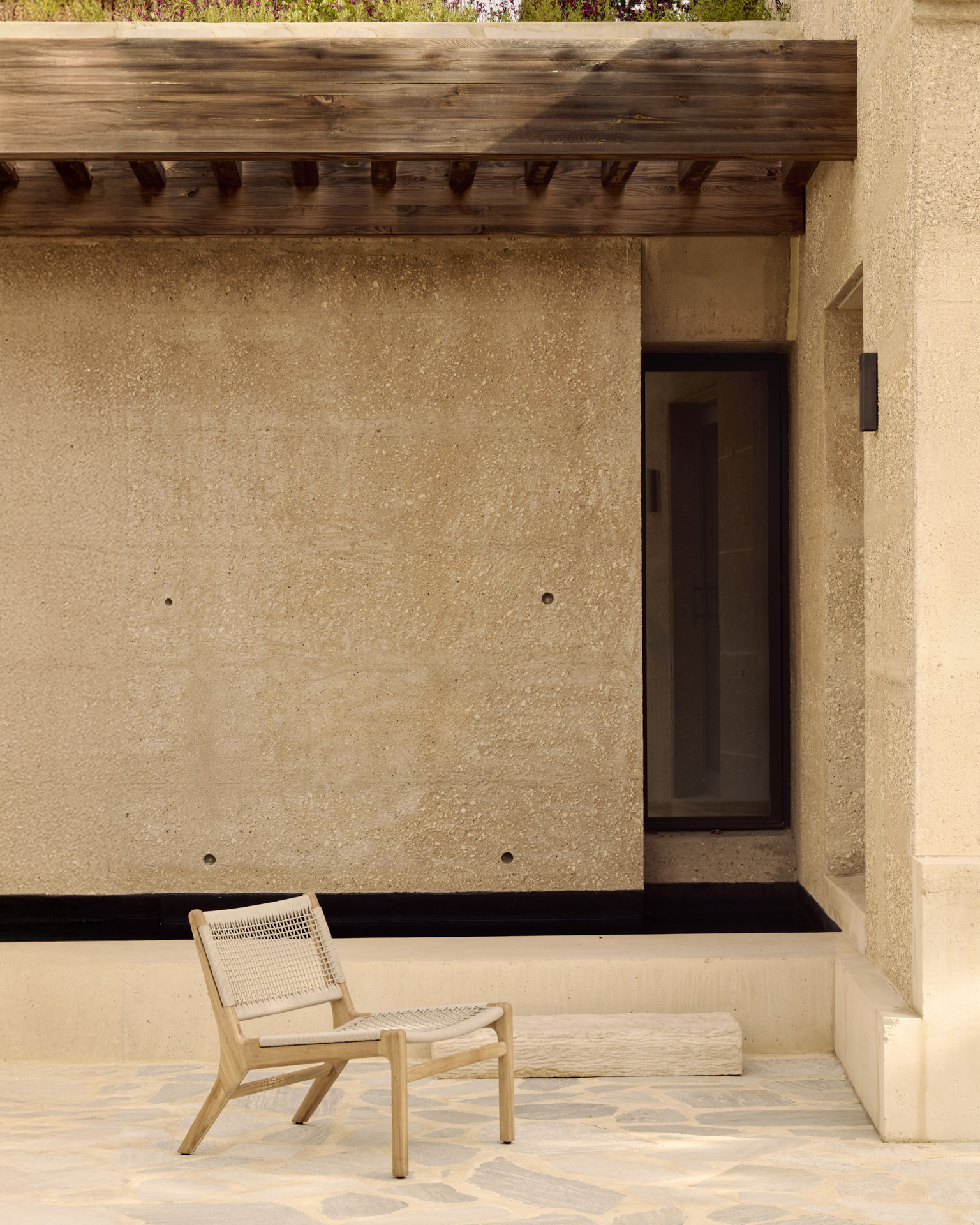 Ethnicraft Teak Jack Woven Outdoor Lounge Chair