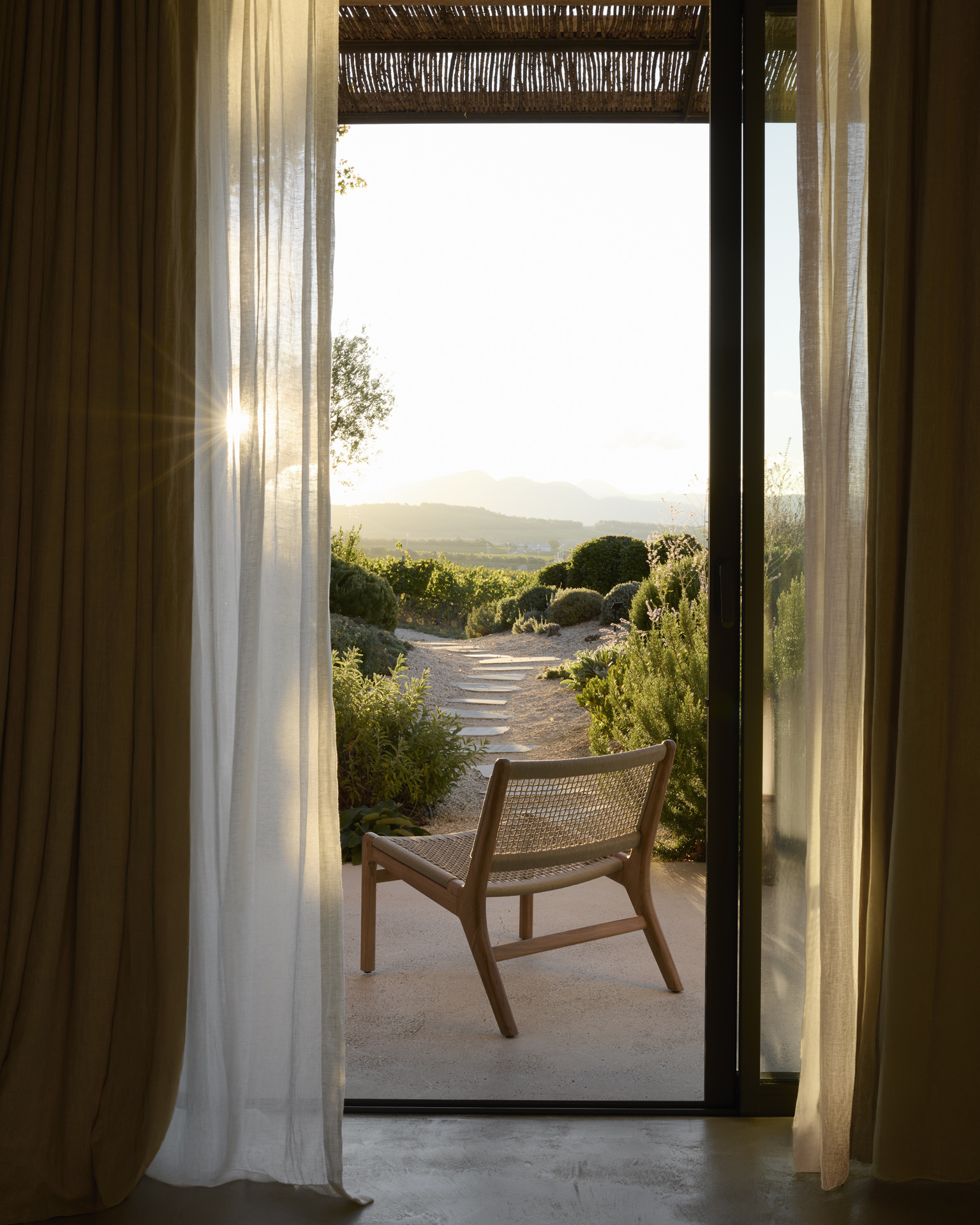 Ethnicraft Teak Jack Woven Outdoor Lounge Chair