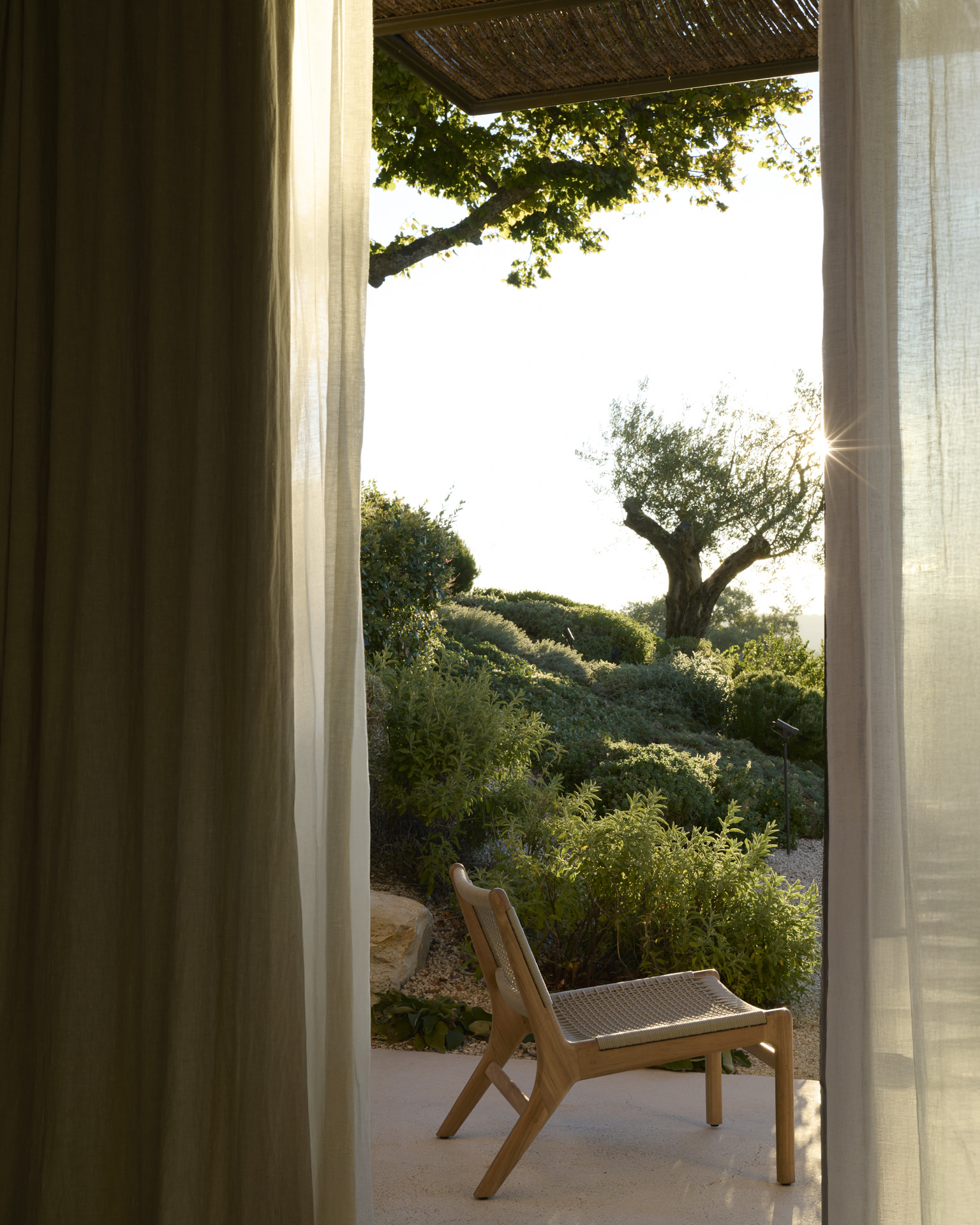 Ethnicraft Teak Jack Woven Outdoor Lounge Chair