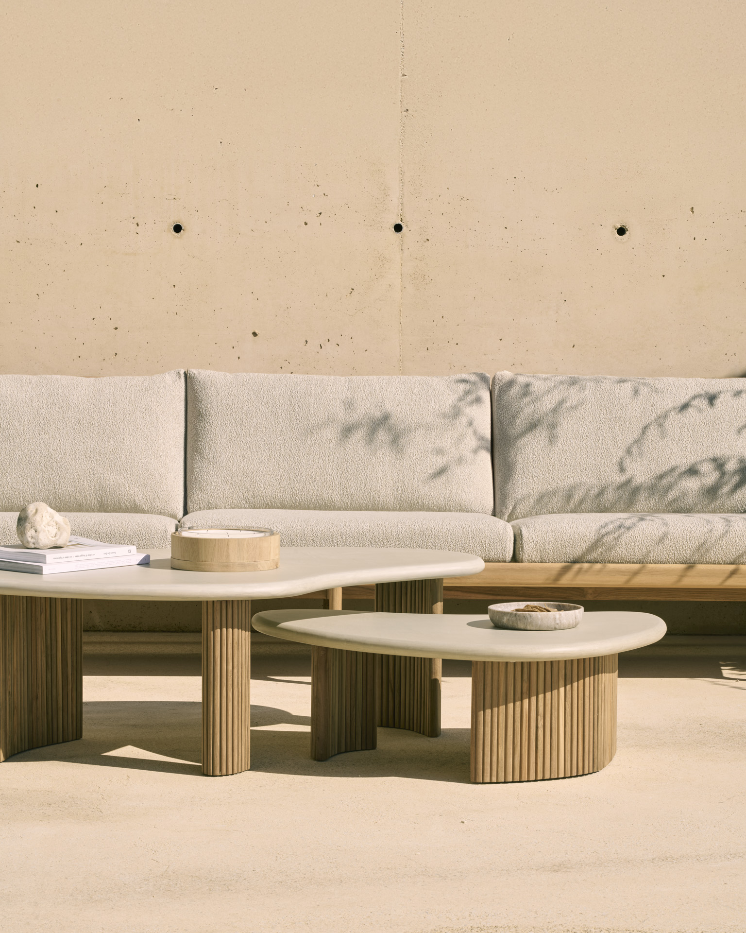 Ethnicraft Reclaimed Teak Boomerang Outdoor Coffee Table