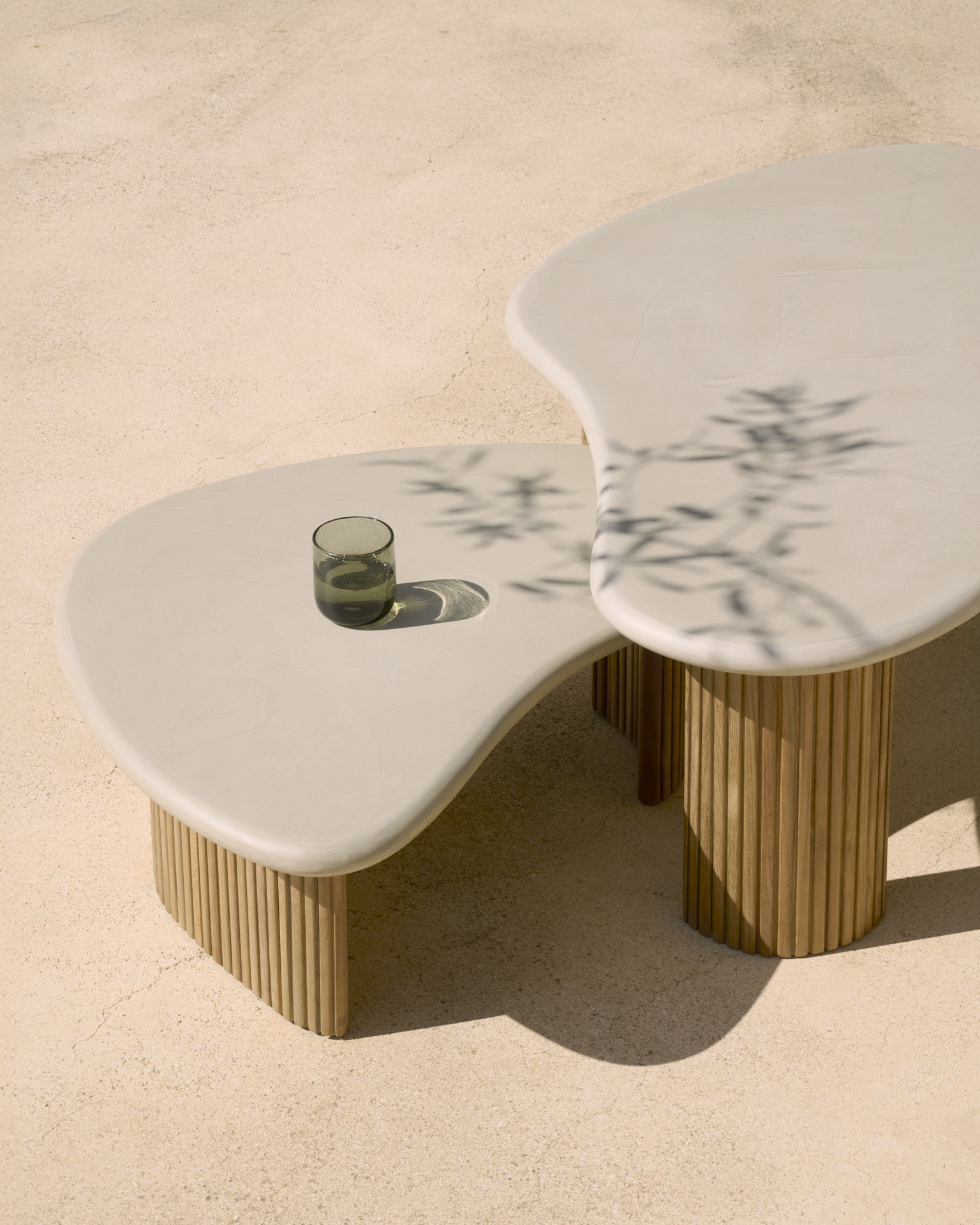 Ethnicraft Reclaimed Teak Boomerang Outdoor Coffee Table