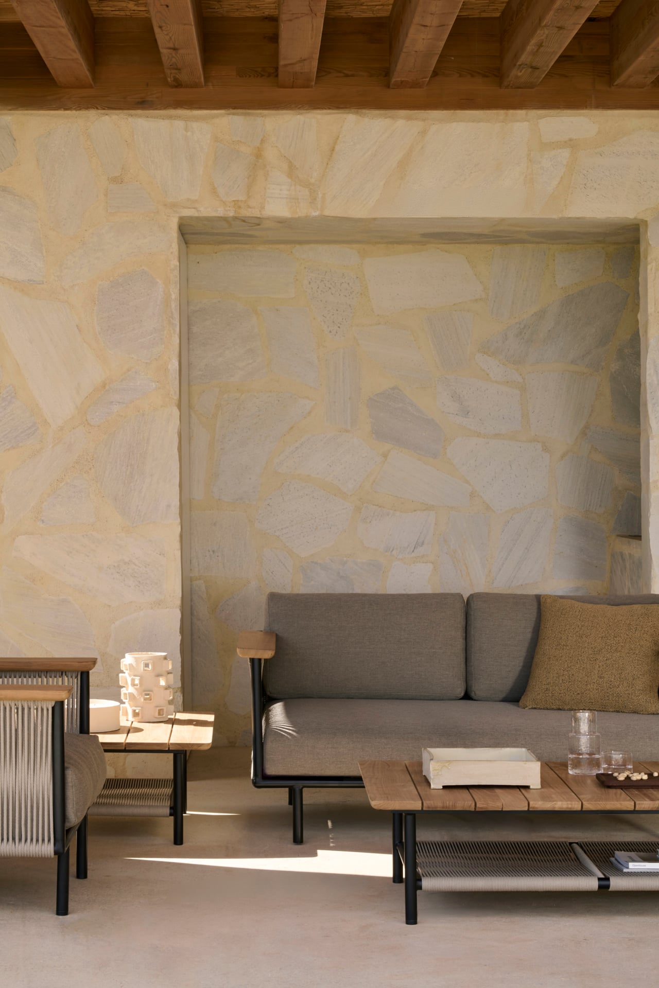 Ethnicraft Aluminium Corbey Outdoor 2 Seater Sofa