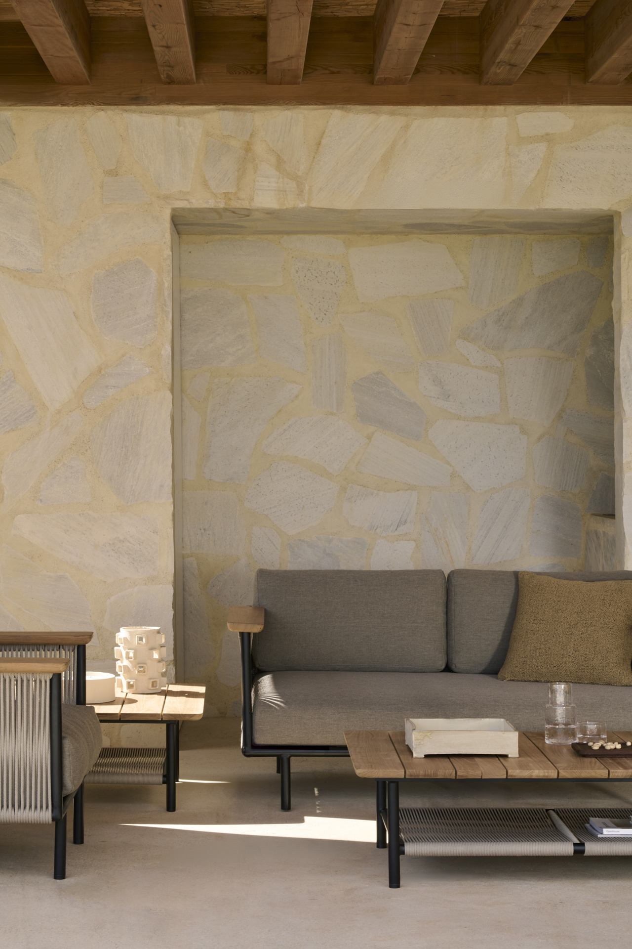 Ethnicraft Aluminium Corbey Outdoor 2 Seater Sofa