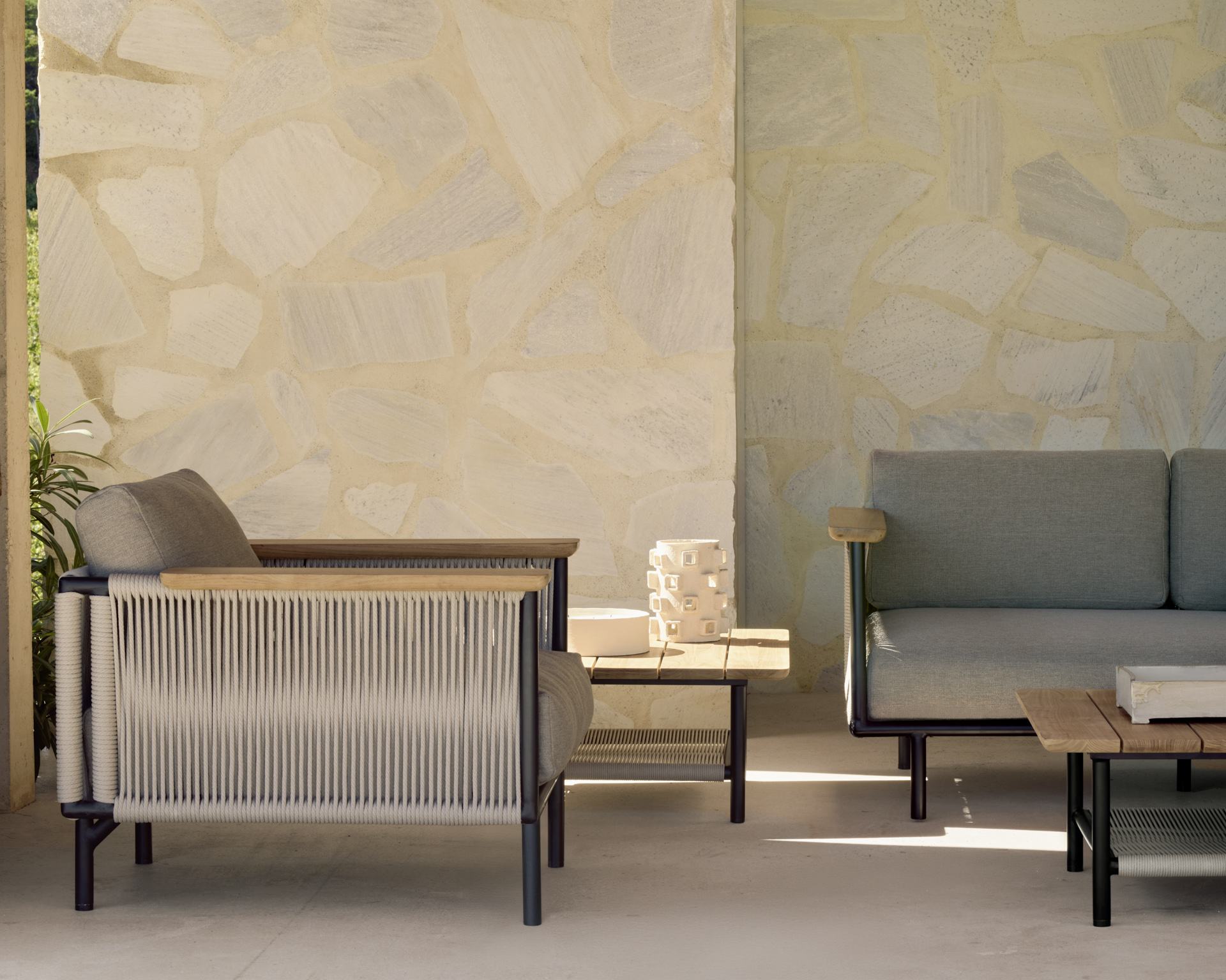 Ethnicraft Aluminium Corbey Outdoor 2 Seater Sofa