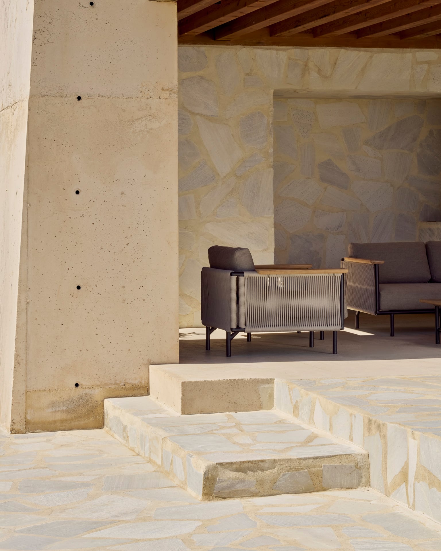 Ethnicraft Aluminium Corbey Outdoor 2 Seater Sofa