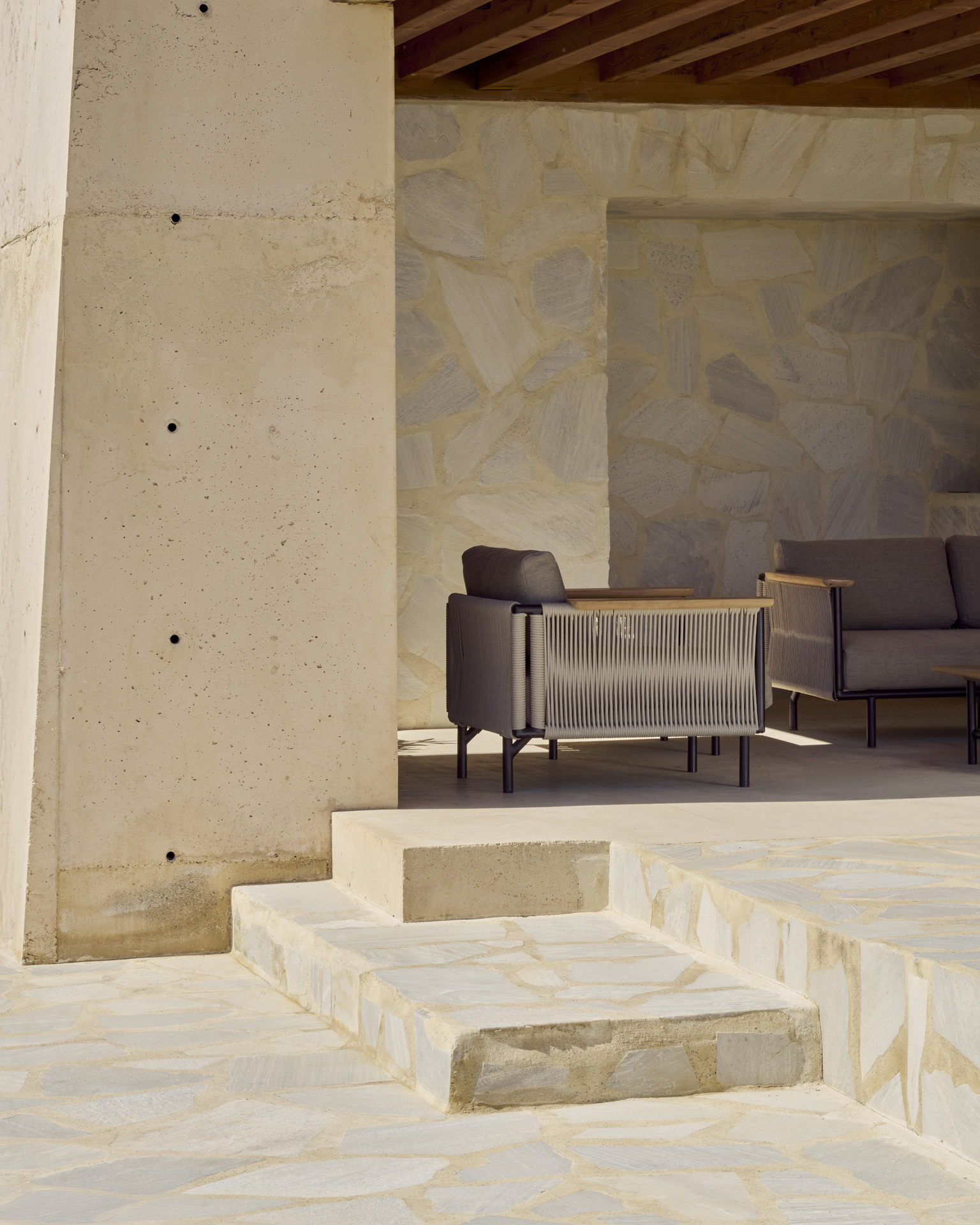 Ethnicraft Aluminium Corbey Outdoor 2 Seater Sofa