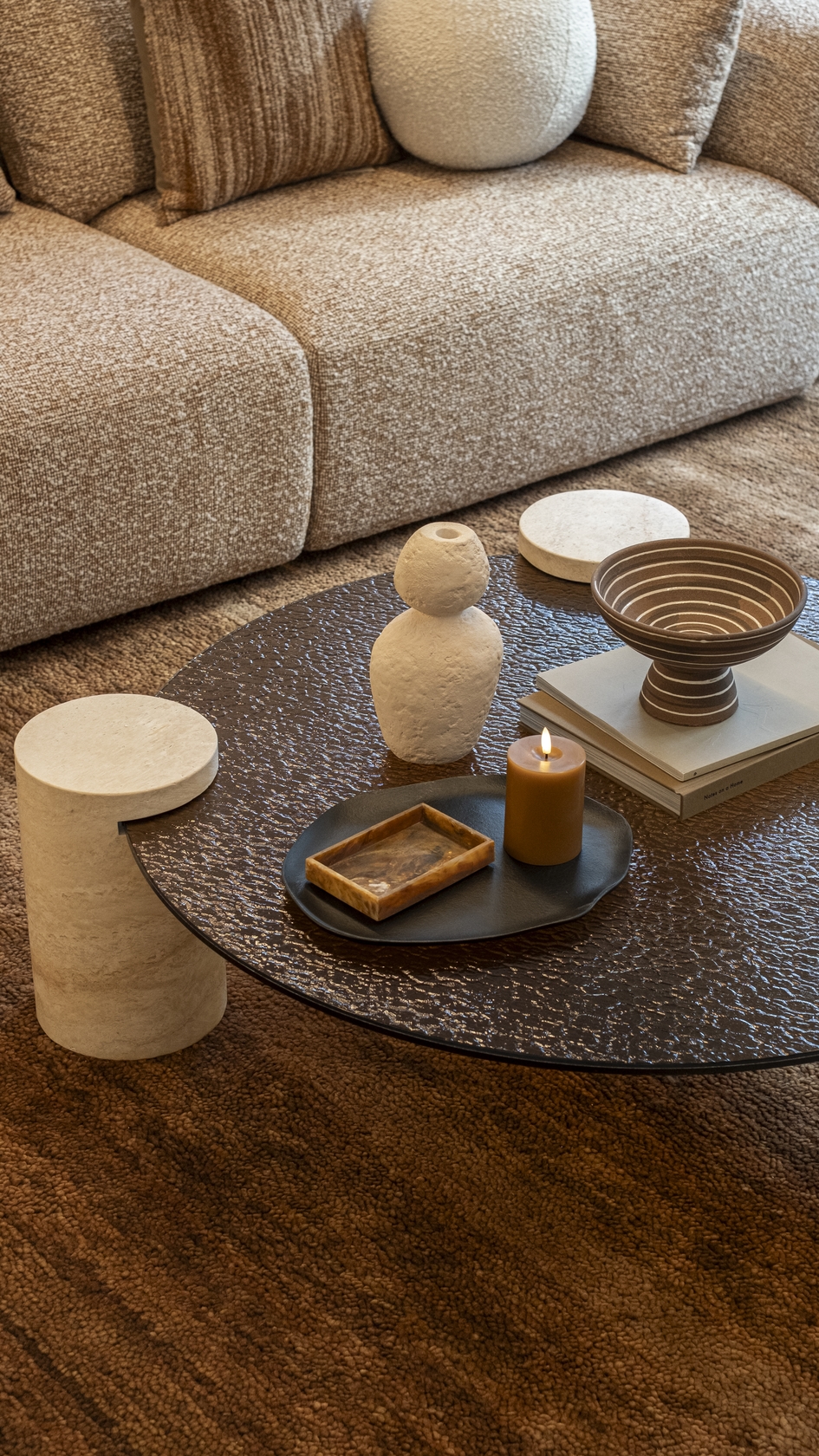 Esthar Sculptural Candle Holder - Low