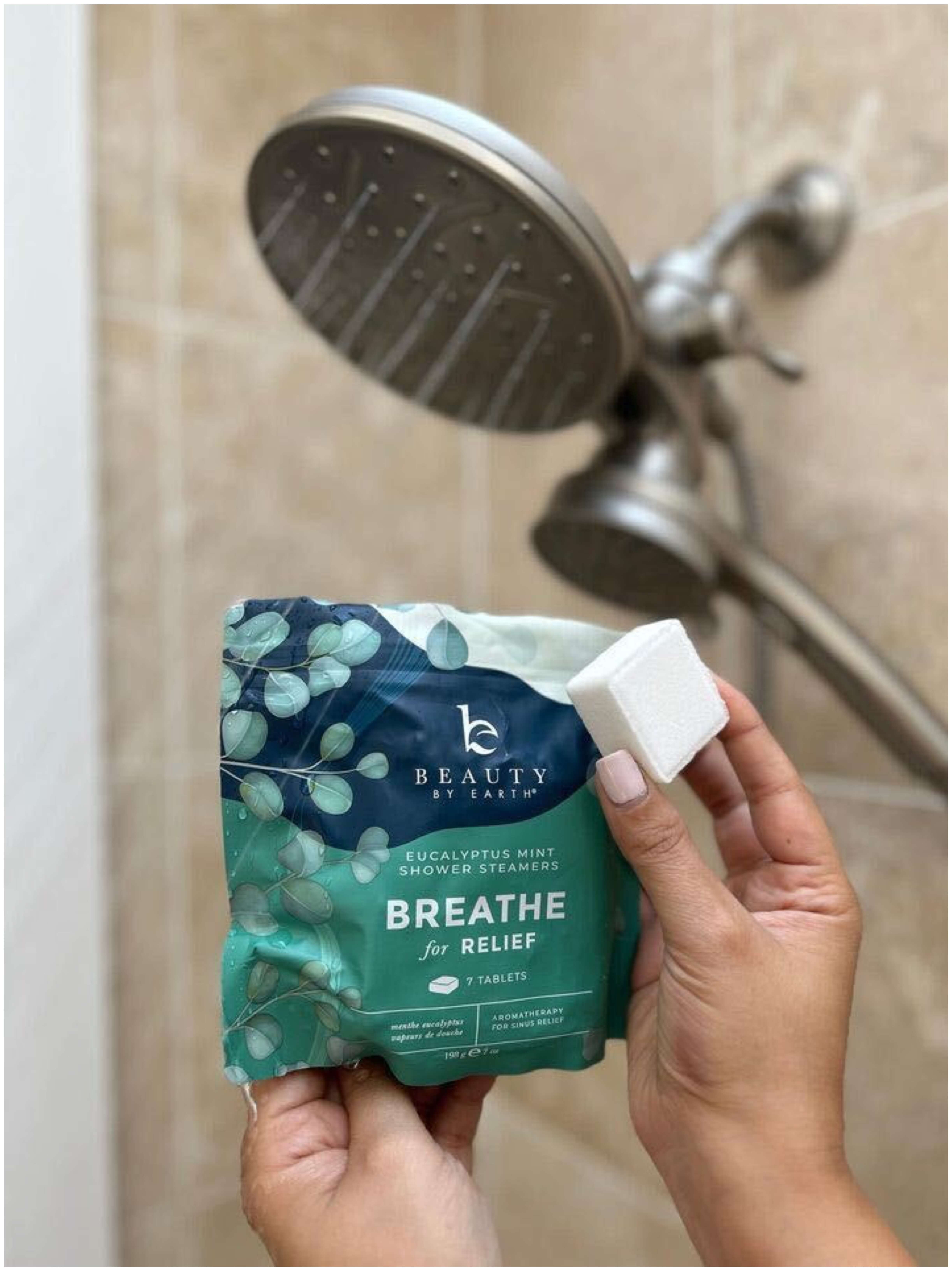 Photo of Breathe Beauty by Earth shower steamers and a shower