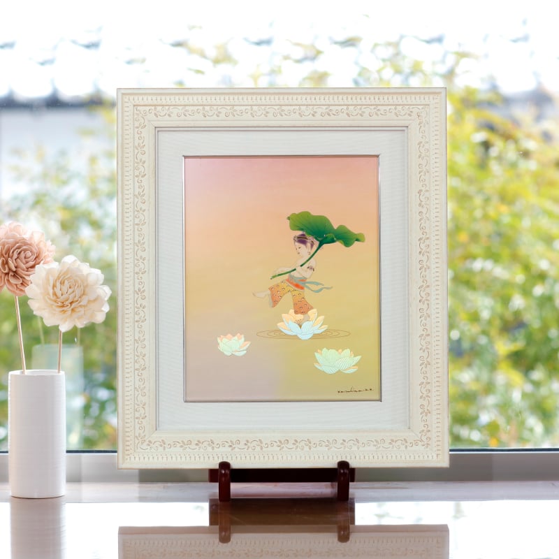 陶彩画_花音作品_雨あがる_展示イメージ
