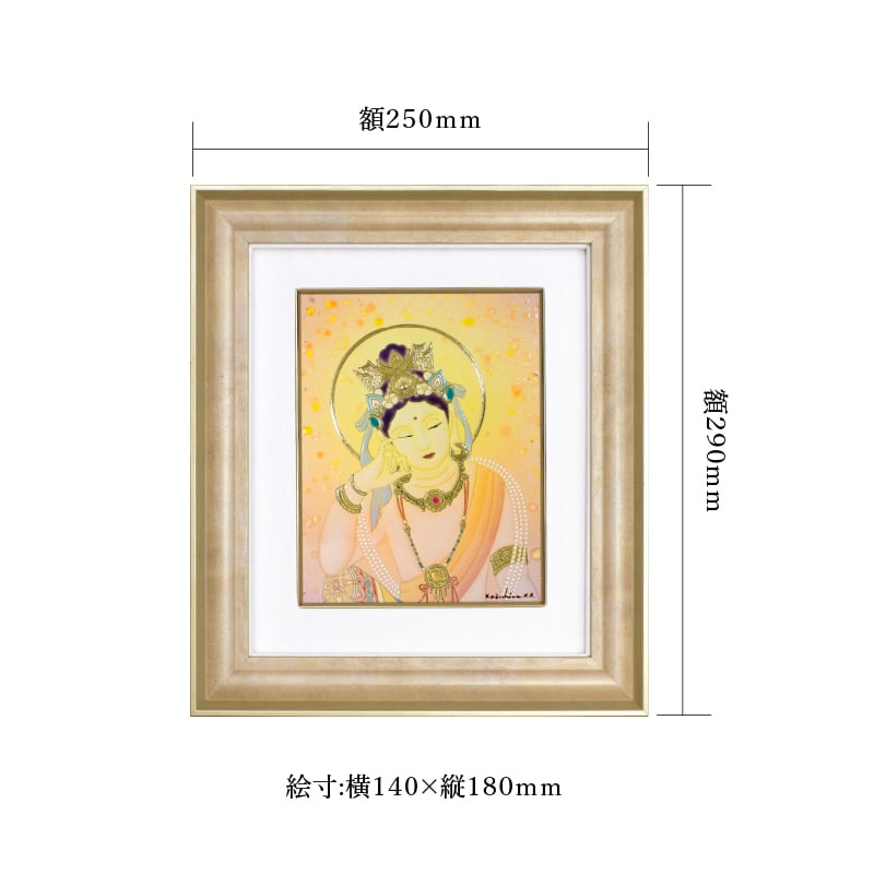 陶彩画_菩薩作品_弥勒菩薩_サイズ