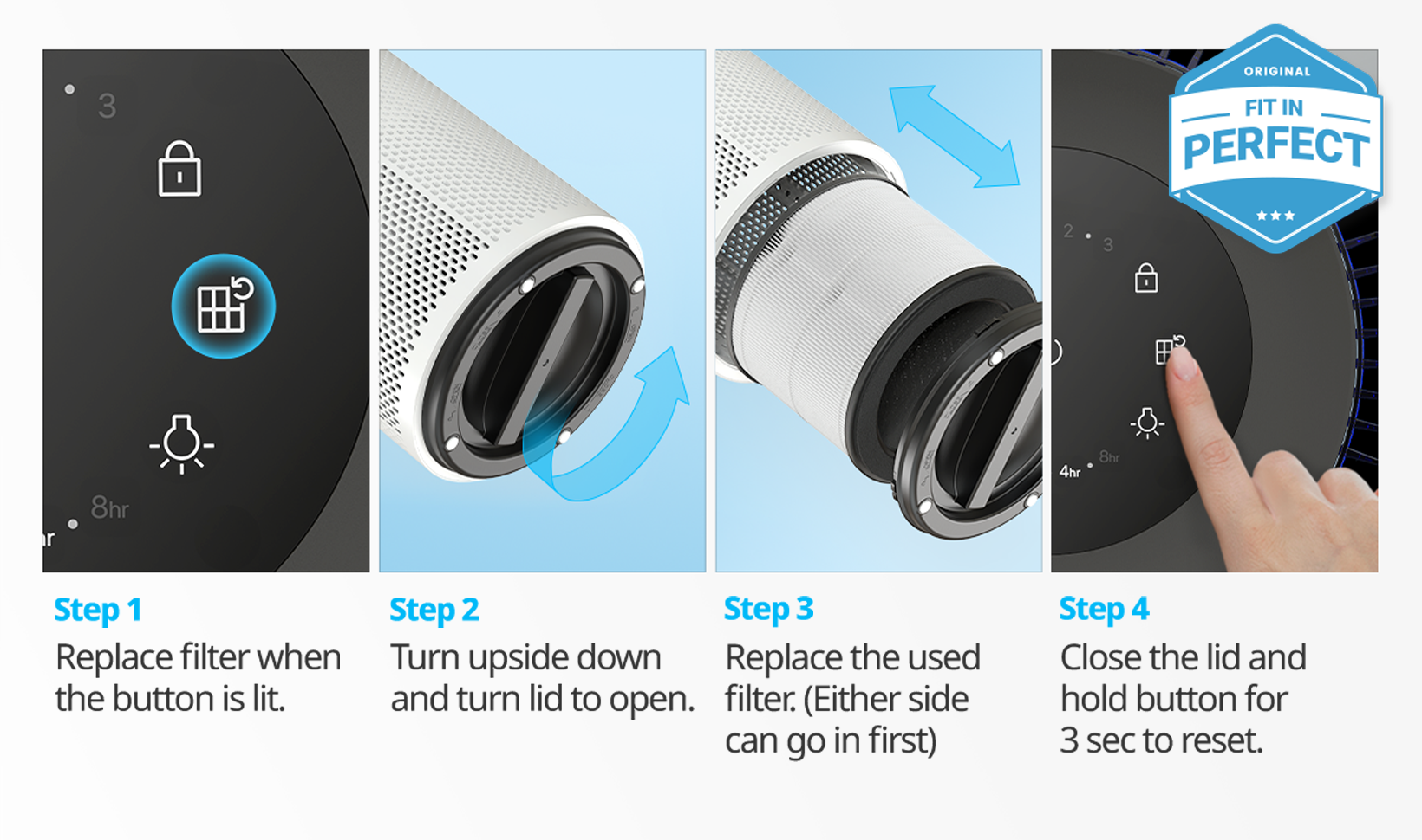 Aimega 100 filter replacement steps