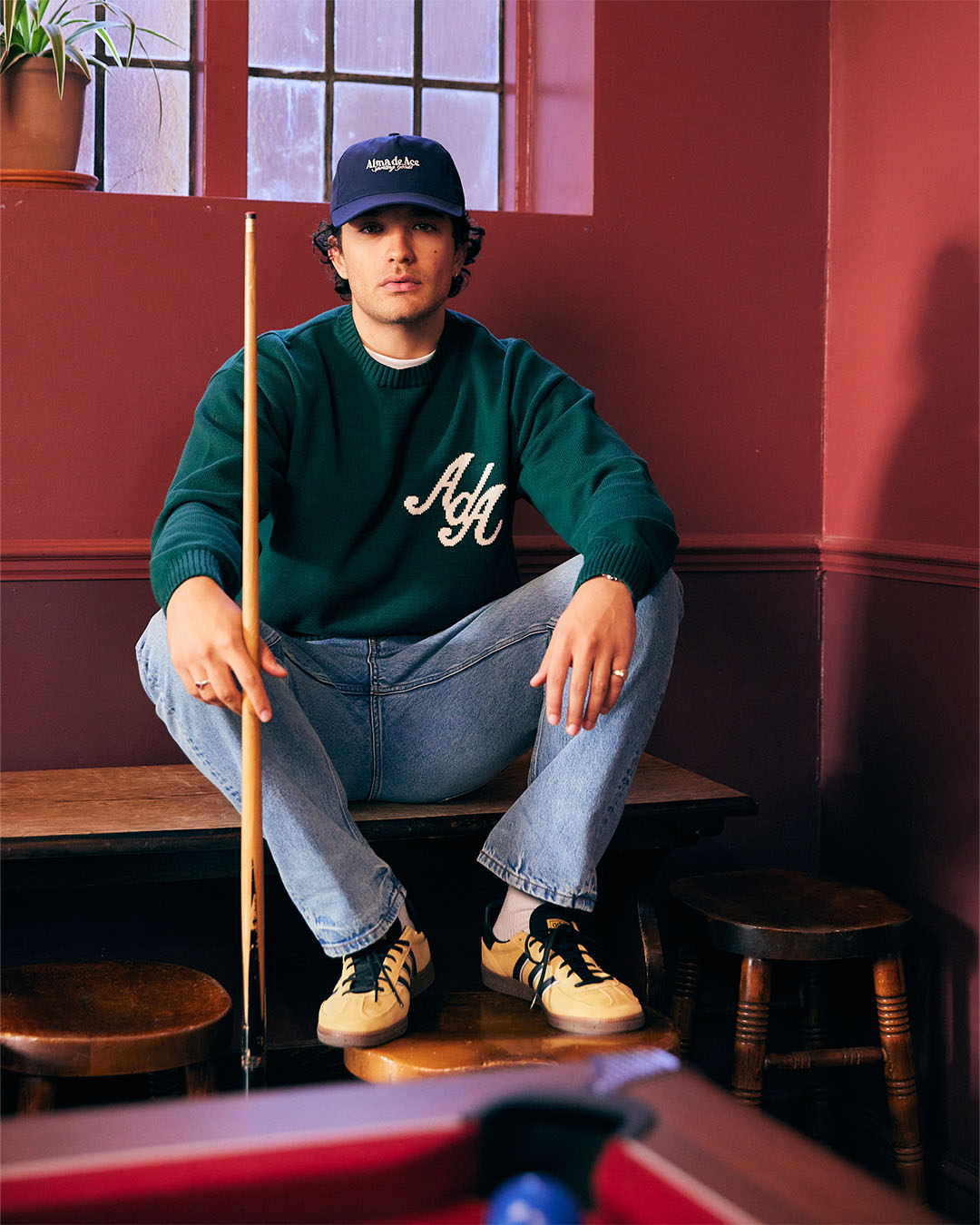 Forest Green Ada Knitted Crew 