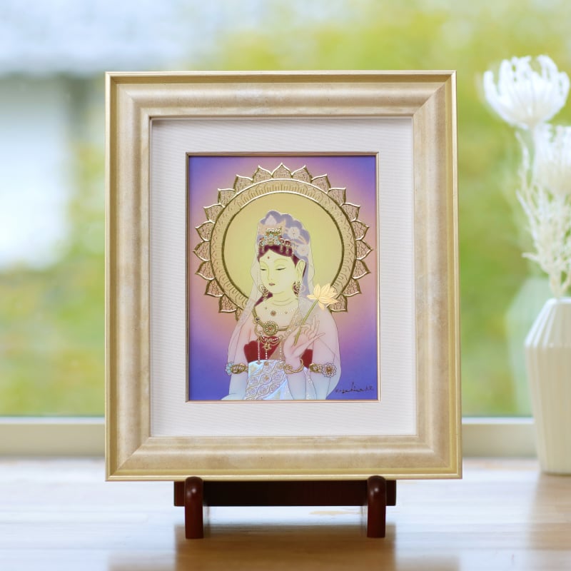 陶彩画_菩薩作品_観世音菩薩_展示イメージ