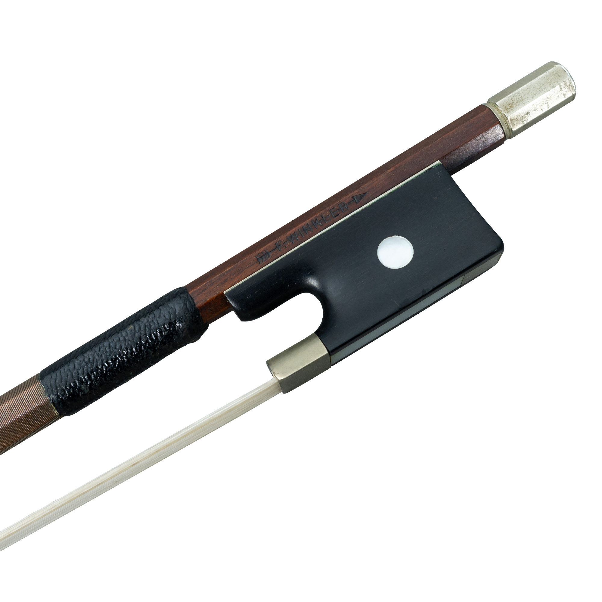 Franz Winkler Silver Mounted Violin Bow in action