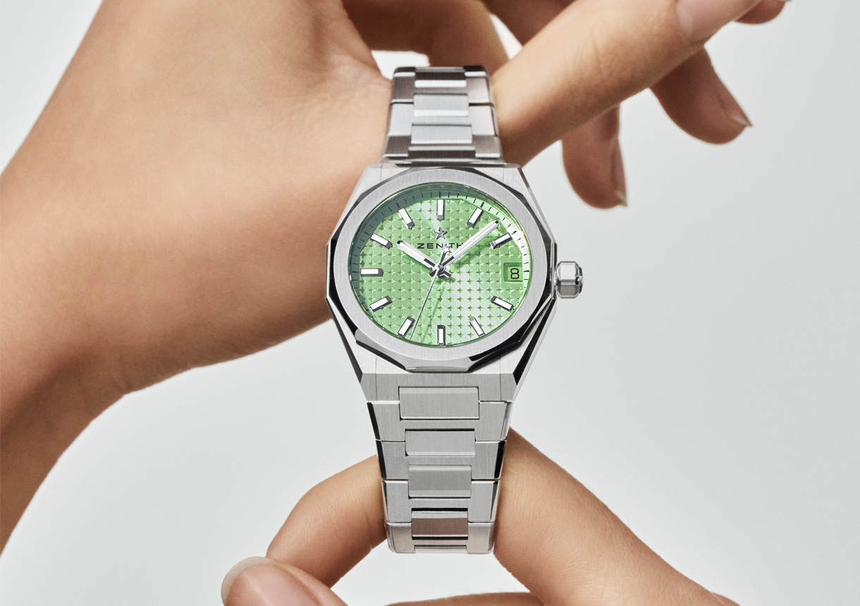 DW テンセイグリーン 60X ZENITH Defy Skyline 36mm Light Green Dial Watch