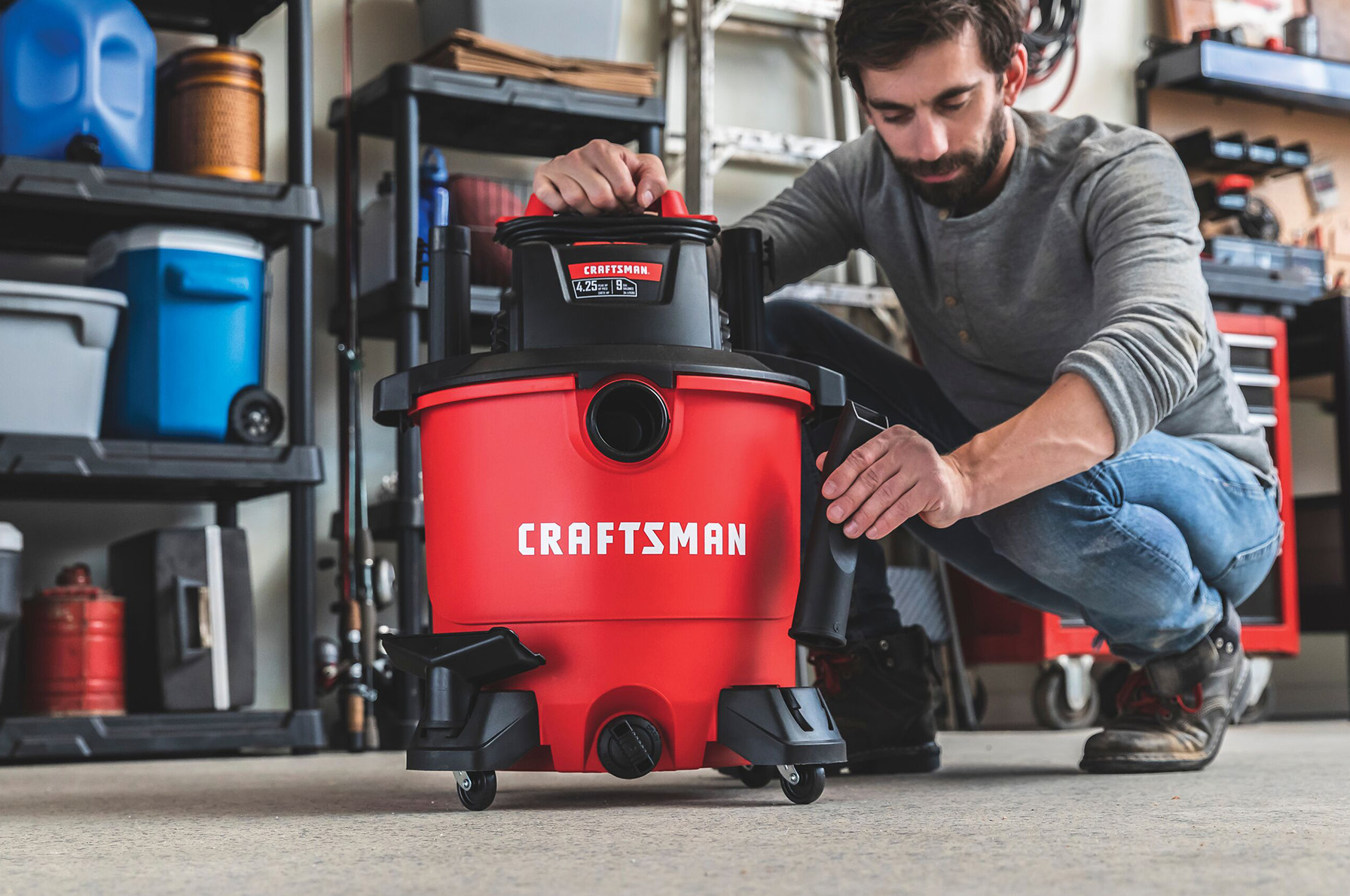 4.25 Peak HP* Wet/Dry Vac With Attachments (9 gal) | CRAFTSMAN