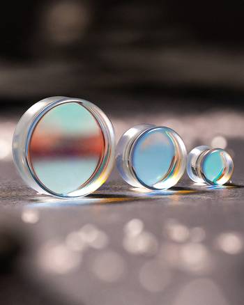 Colourful Glass Iridescent Plugs